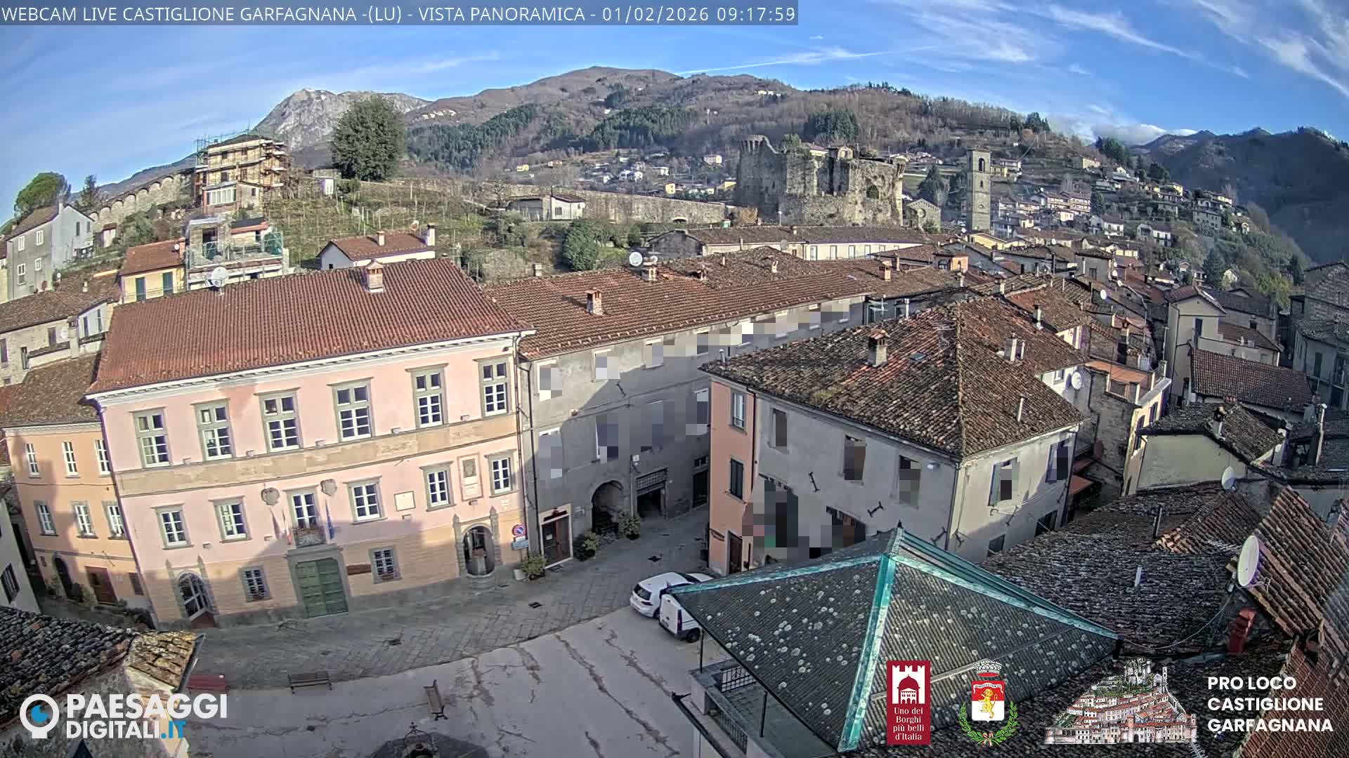 Castiglione di Garfagnana Village Skyline Live Cam -  Lucca, Tuscany, Italy