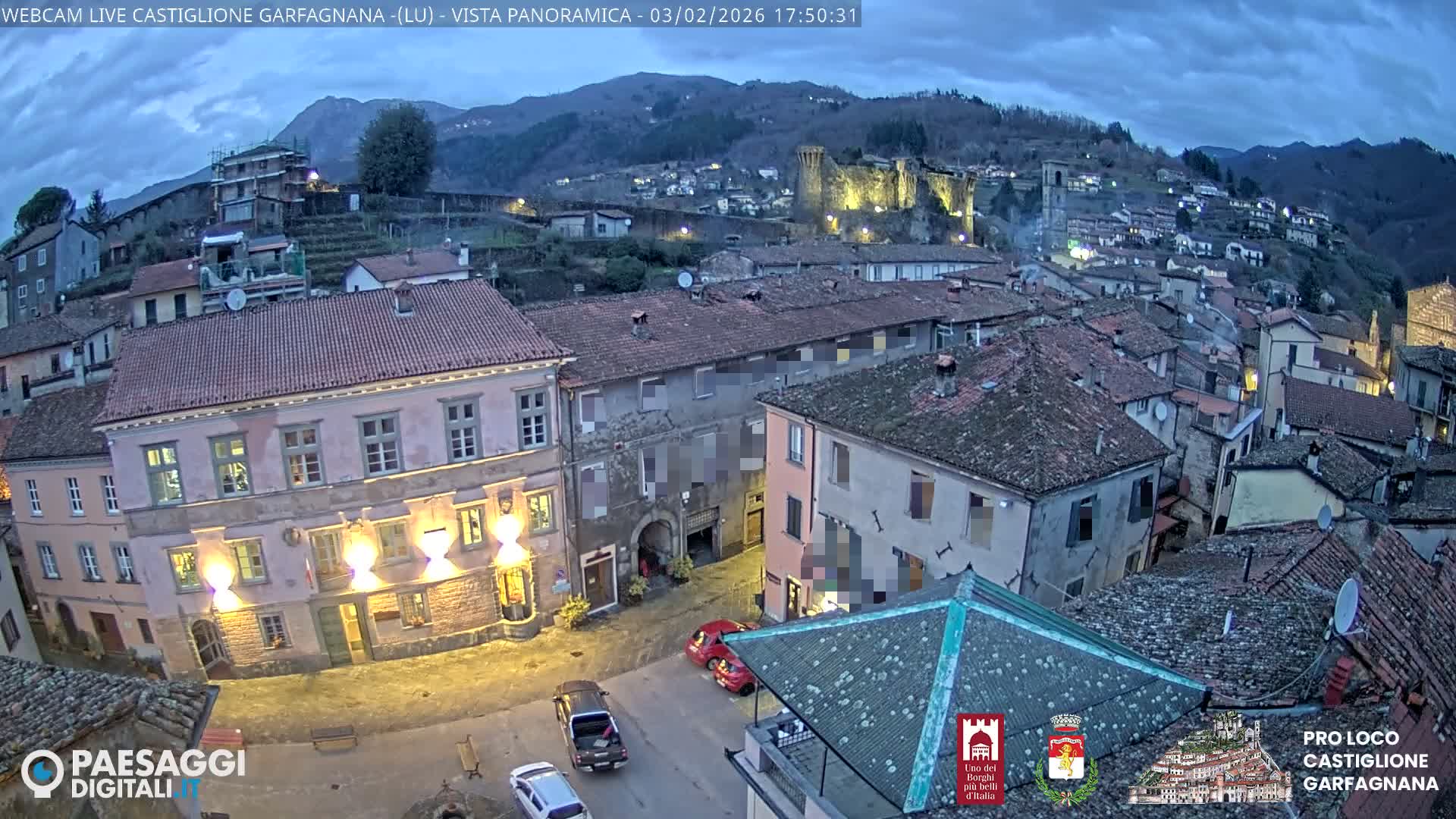 Castiglione di Garfagnana Village Skyline Live Cam -  Lucca, Tuscany, Italy