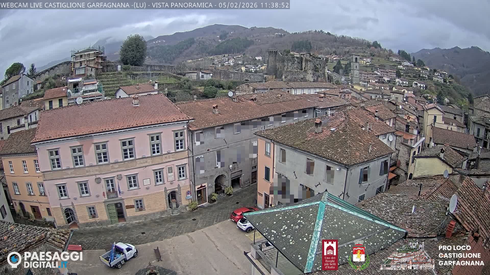 Castiglione di Garfagnana Village Skyline Live Cam -  Lucca, Tuscany, Italy