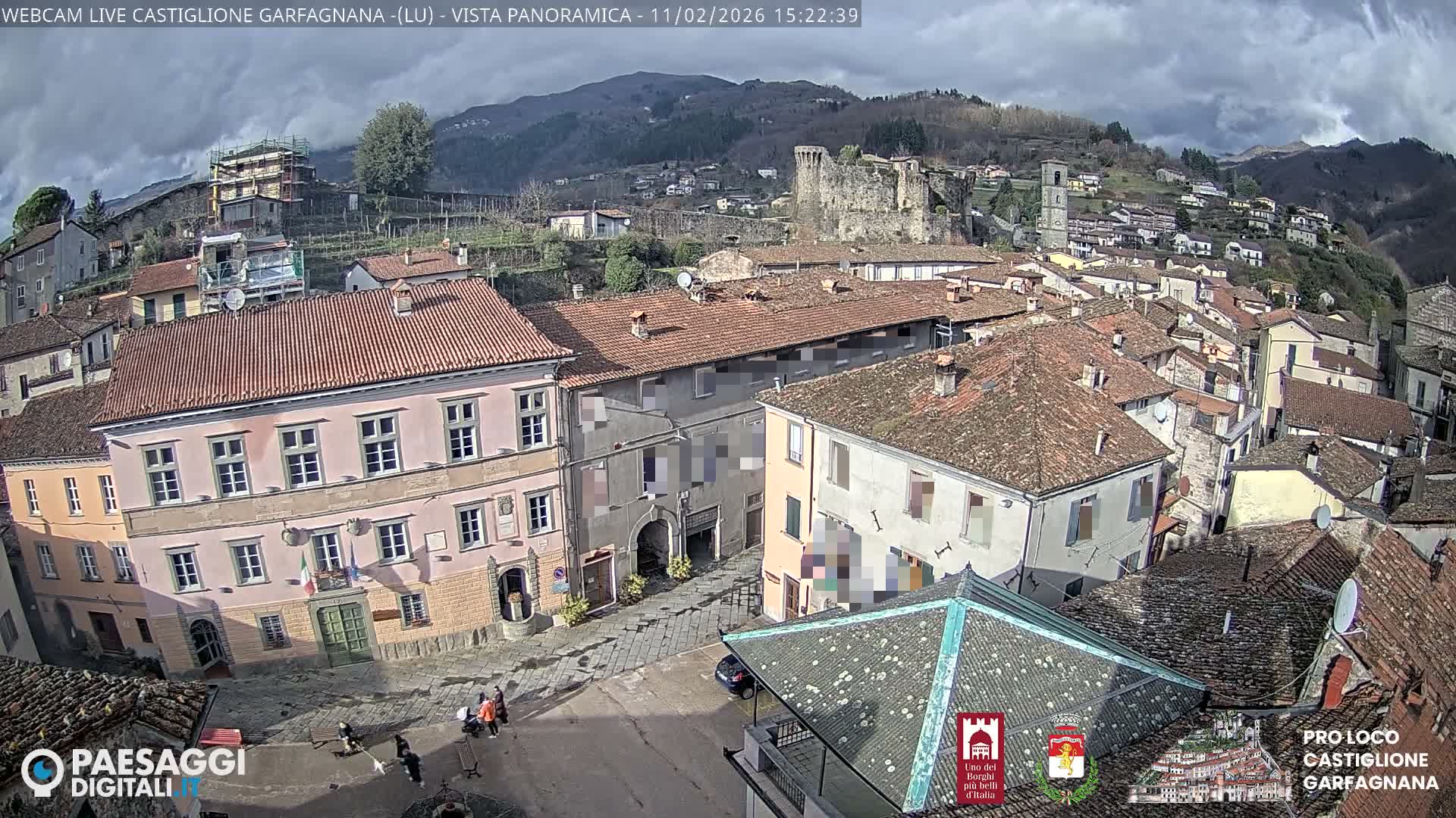 Castiglione di Garfagnana Village Skyline Live Cam -  Lucca, Tuscany, Italy