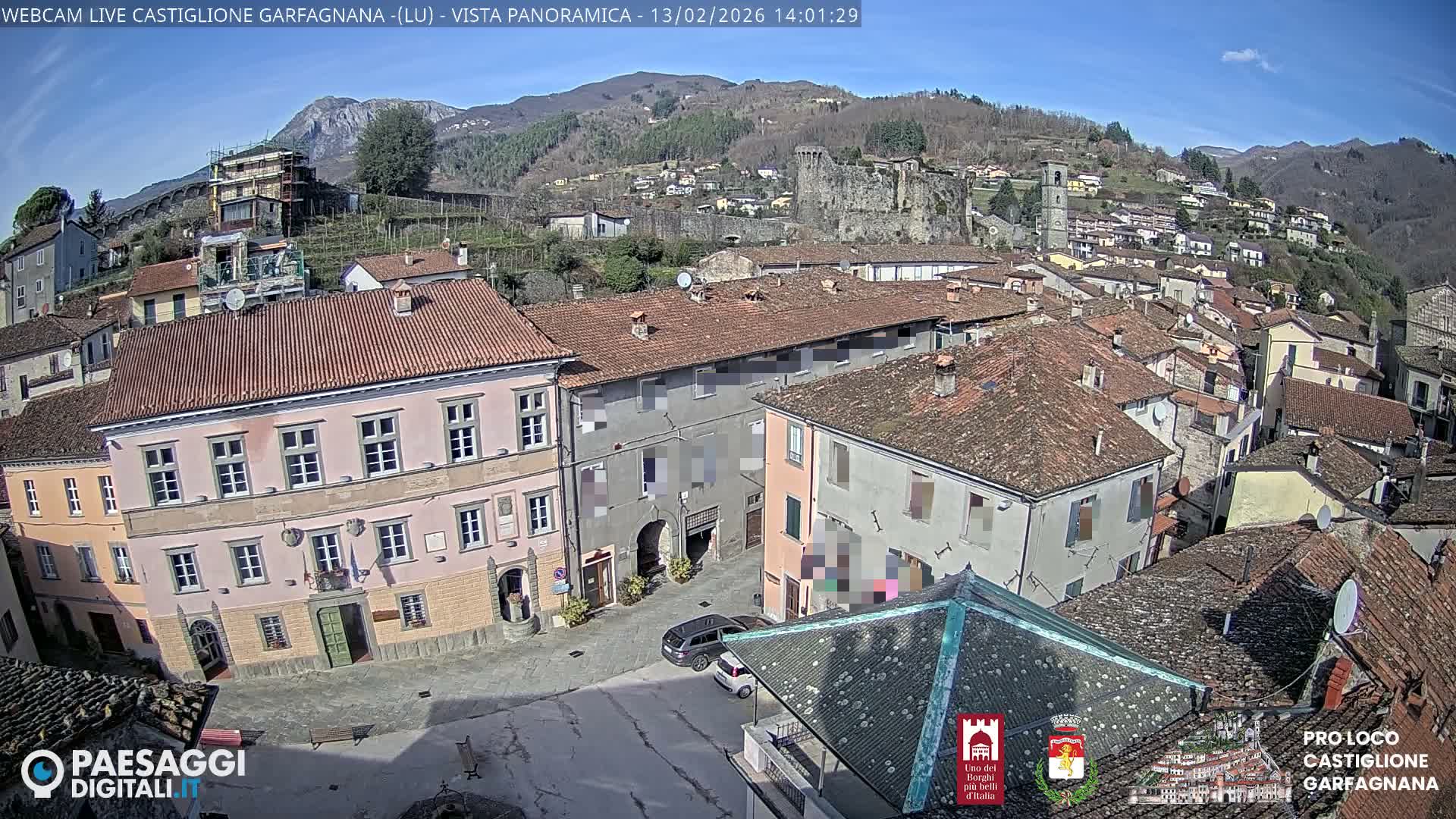 Castiglione di Garfagnana Village Skyline Live Cam -  Lucca, Tuscany, Italy