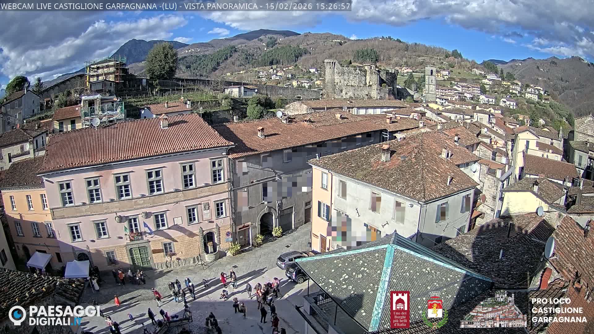 Castiglione di Garfagnana Village Skyline Live Cam -  Lucca, Tuscany, Italy