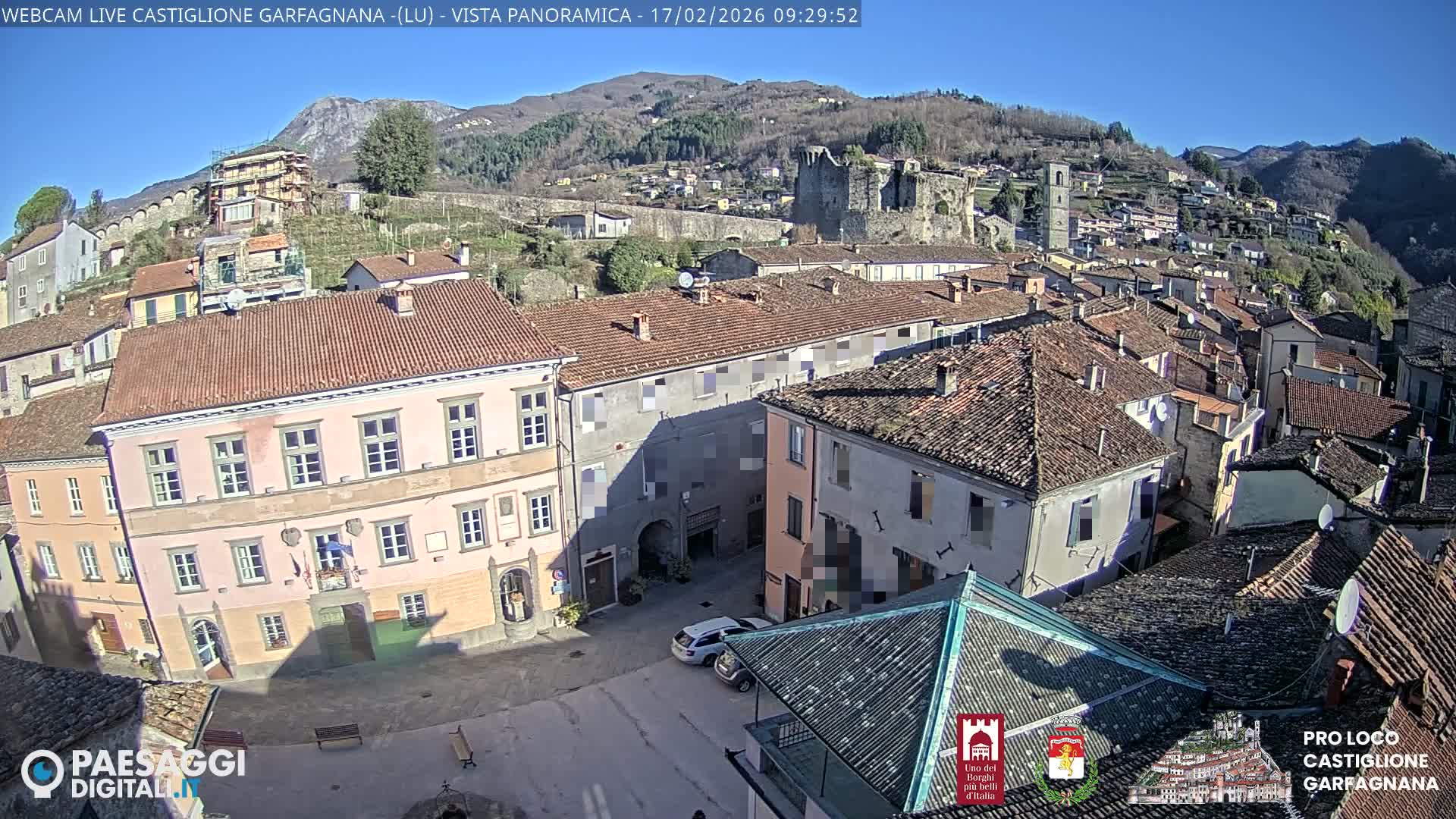 Castiglione di Garfagnana Village Skyline Live Cam -  Lucca, Tuscany, Italy