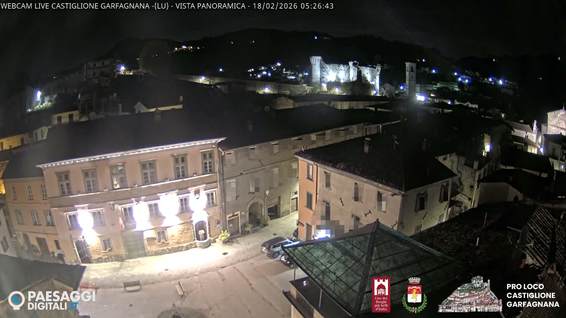 Castiglione di Garfagnana Village Skyline Live Cam -  Lucca, Tuscany, Italy