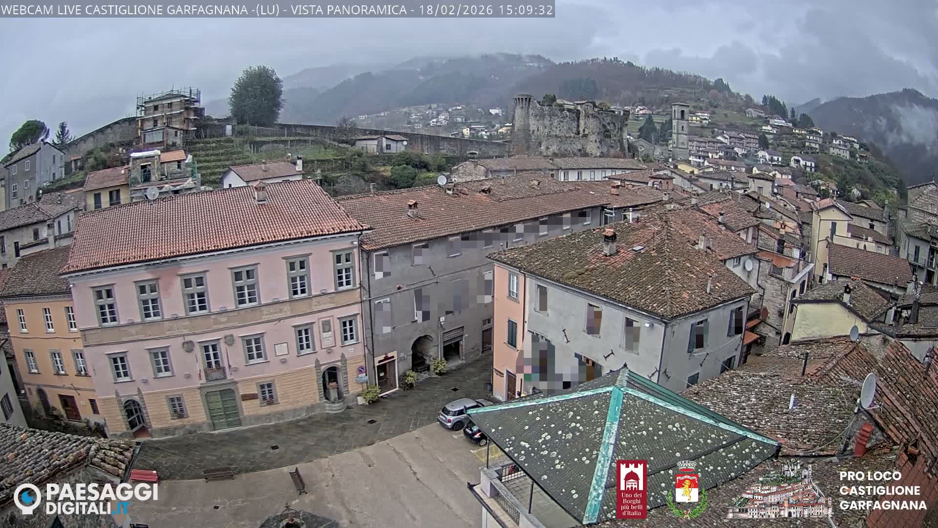 Castiglione di Garfagnana Village Skyline Live Cam -  Lucca, Tuscany, Italy