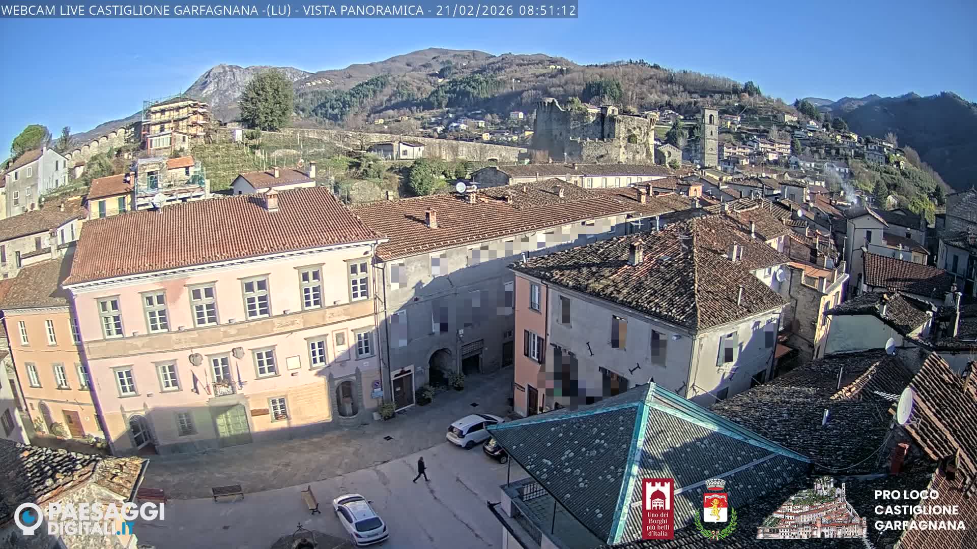 Castiglione di Garfagnana Village Skyline Live Cam -  Lucca, Tuscany, Italy