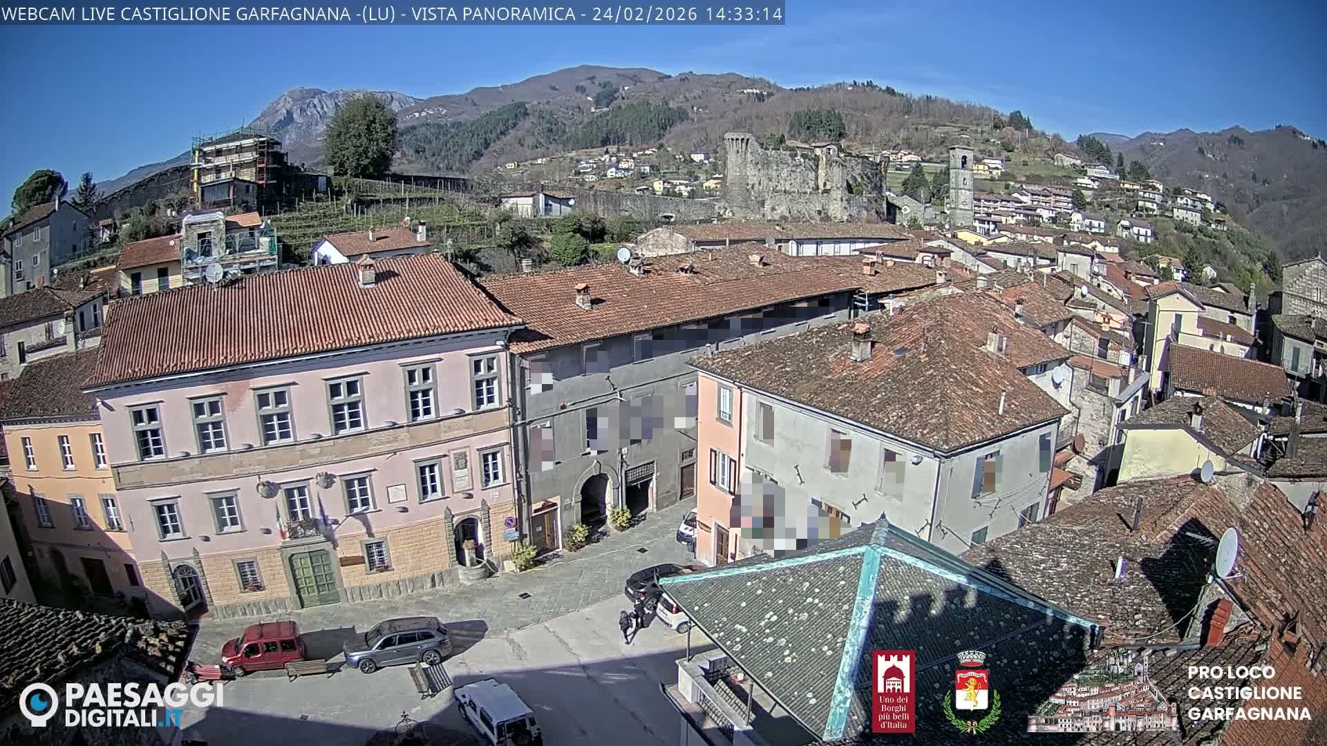 Castiglione di Garfagnana Village Skyline Live Cam -  Lucca, Tuscany, Italy