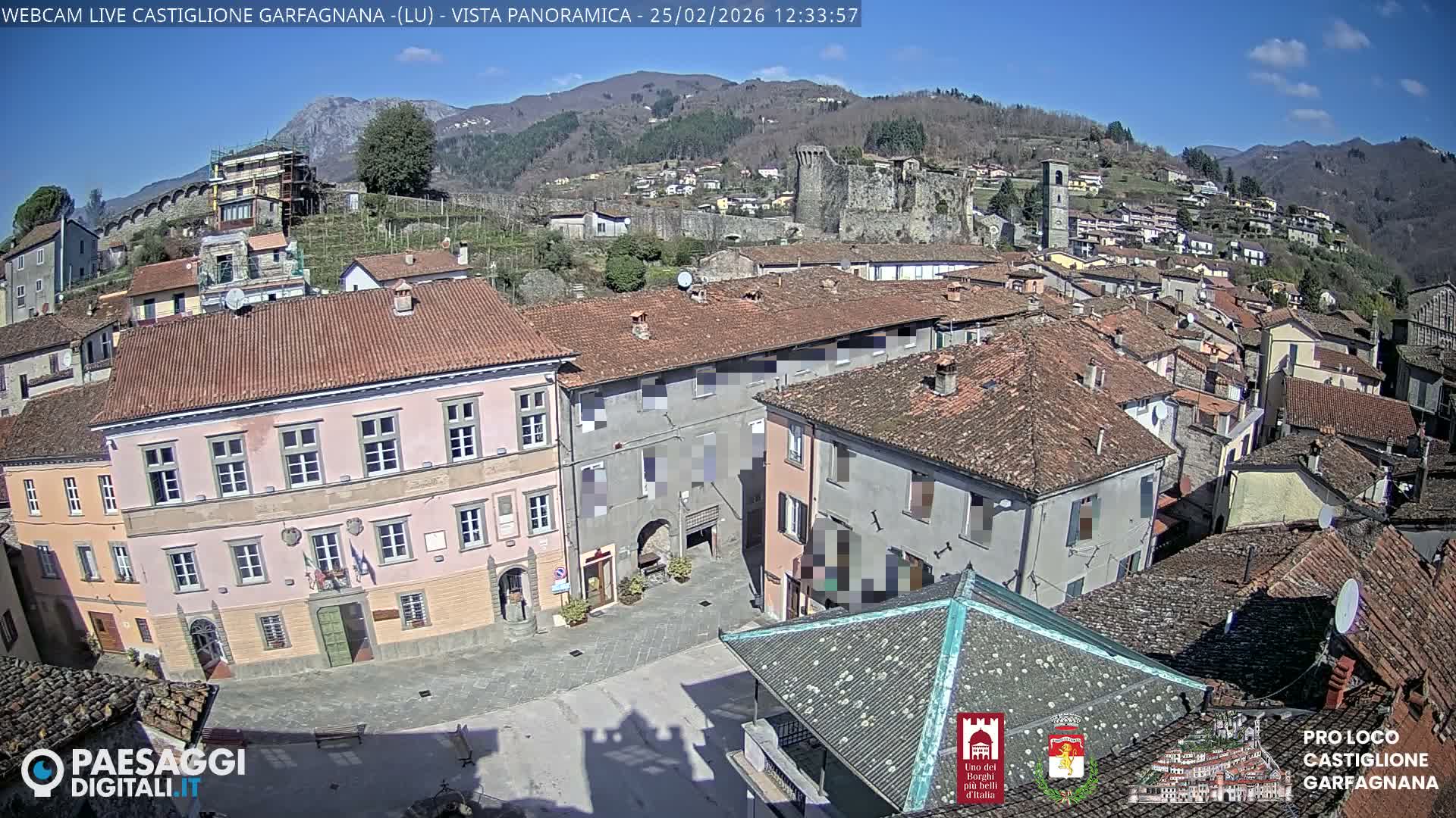 Castiglione di Garfagnana Village Skyline Live Cam -  Lucca, Tuscany, Italy