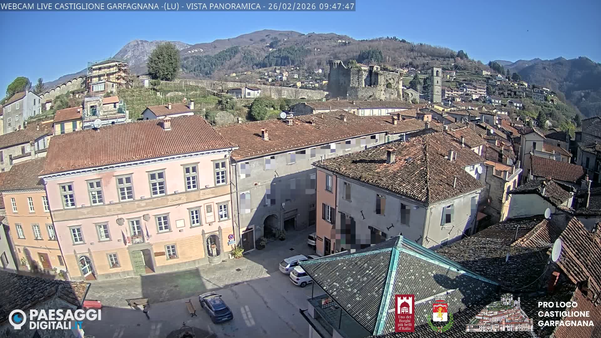 Castiglione di Garfagnana Village Skyline Live Cam -  Lucca, Tuscany, Italy