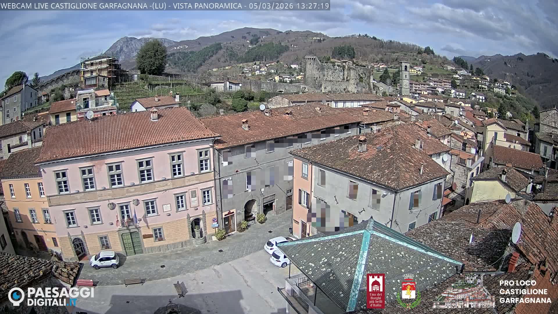 Castiglione di Garfagnana Village Skyline Live Cam -  Lucca, Tuscany, Italy