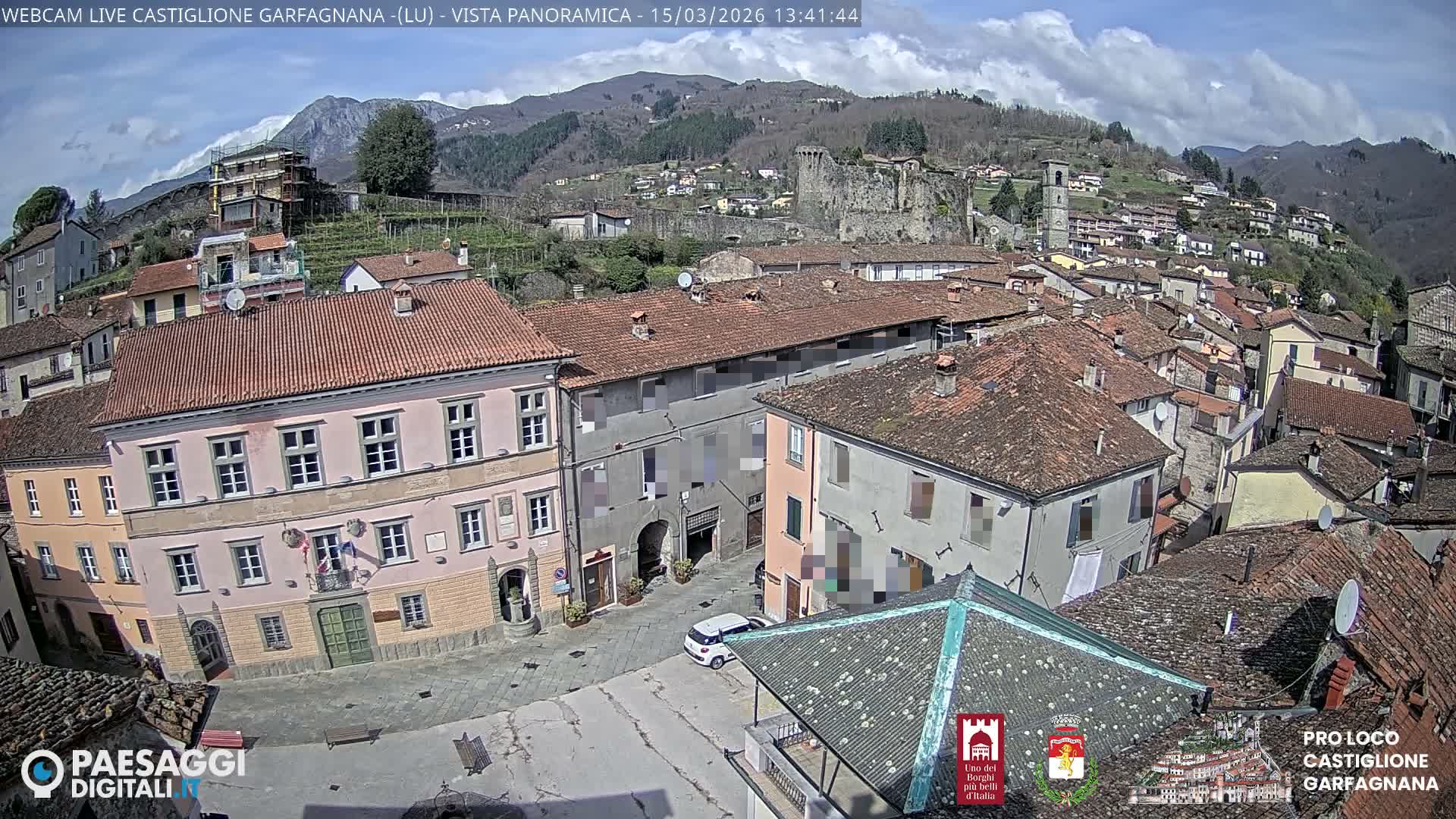 Castiglione di Garfagnana Village Skyline Live Cam -  Lucca, Tuscany, Italy