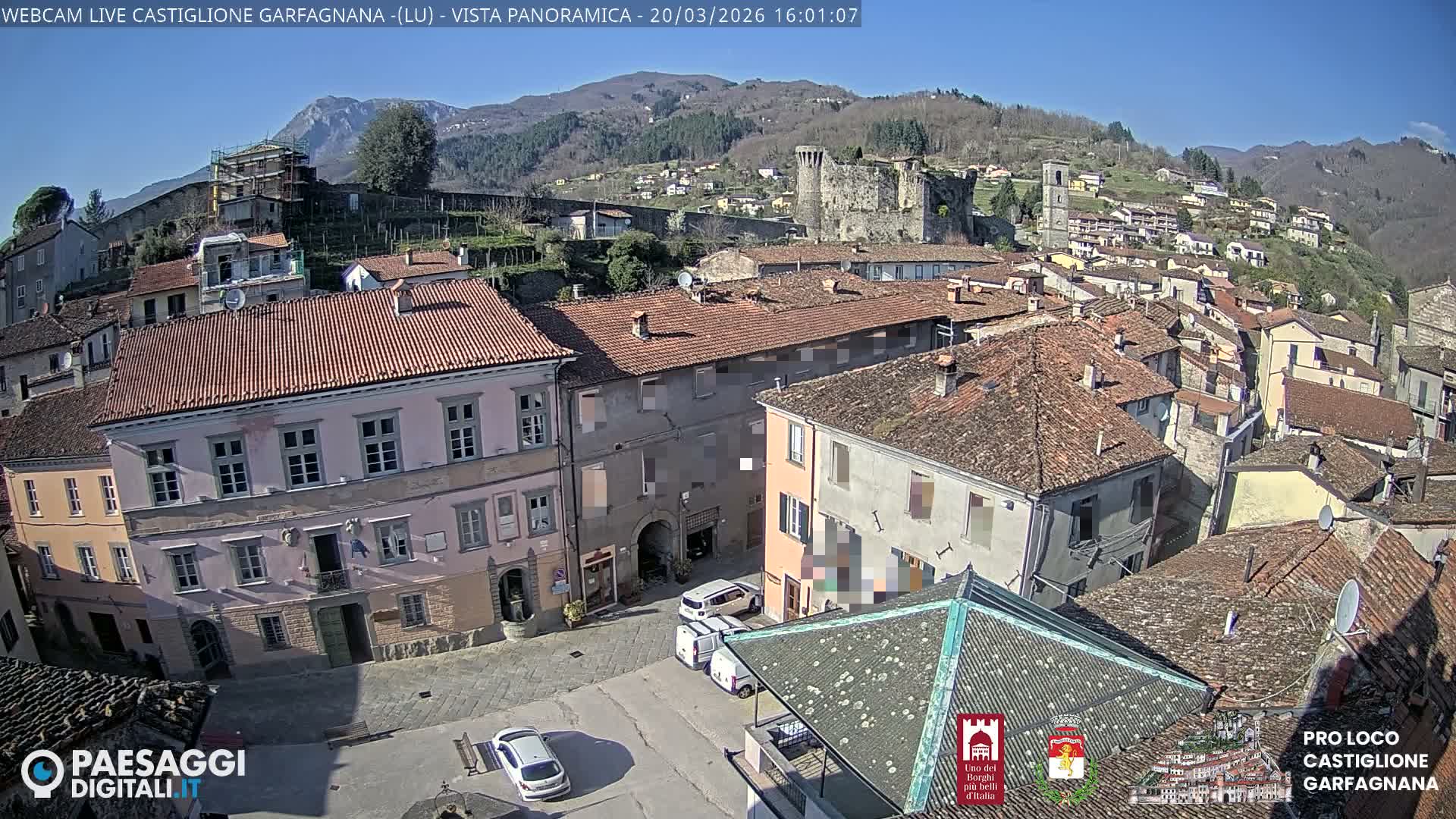 Castiglione di Garfagnana Village Skyline Live Cam -  Lucca, Tuscany, Italy