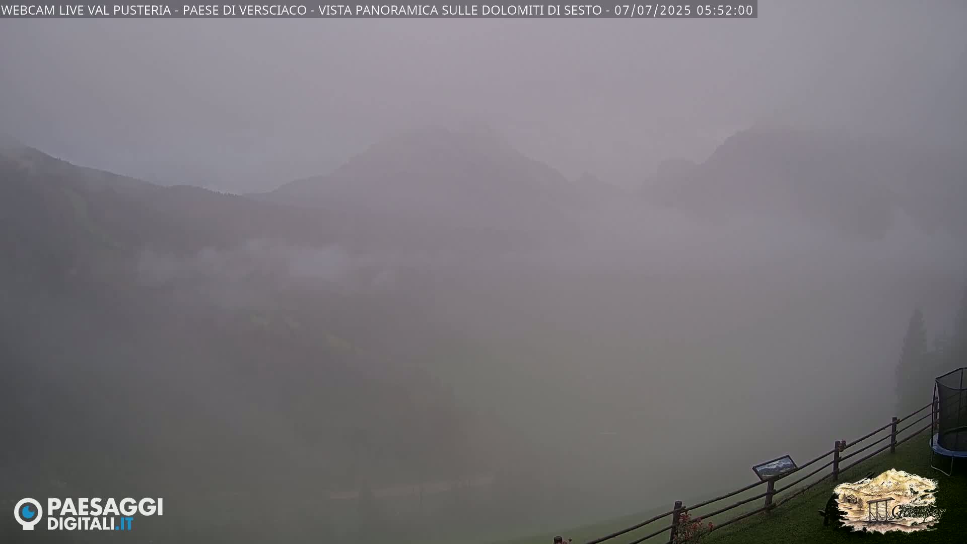 Val Pusteria (Puster Valley), Versciaco Vierschach Village & 3 Zinnen Dolomites Mountain View Live Cam - South Tyrol (Bolzano) , Trentino-South Tyrol (Trentino-Alto Adige/Südtirol), Italy