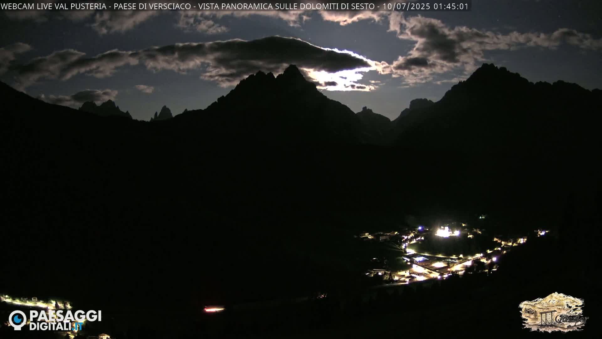 Val Pusteria (Puster Valley), Versciaco Vierschach Village & 3 Zinnen Dolomites Mountain View Live Cam - South Tyrol (Bolzano) , Trentino-South Tyrol (Trentino-Alto Adige/Südtirol), Italy
