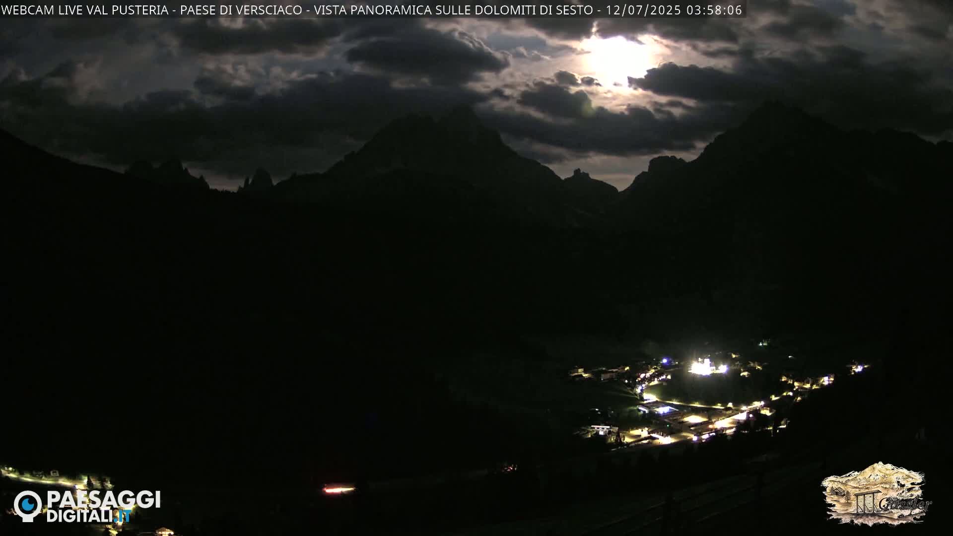 Val Pusteria (Puster Valley), Versciaco Vierschach Village & 3 Zinnen Dolomites Mountain View Live Cam - South Tyrol (Bolzano) , Trentino-South Tyrol (Trentino-Alto Adige/Südtirol), Italy