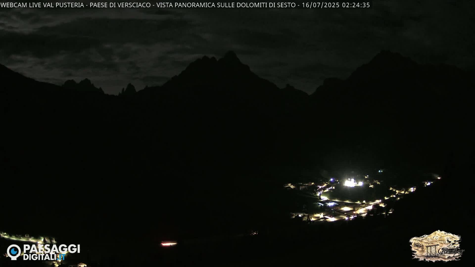 Val Pusteria (Puster Valley), Versciaco Vierschach Village & 3 Zinnen Dolomites Mountain View Live Cam - South Tyrol (Bolzano) , Trentino-South Tyrol (Trentino-Alto Adige/Südtirol), Italy