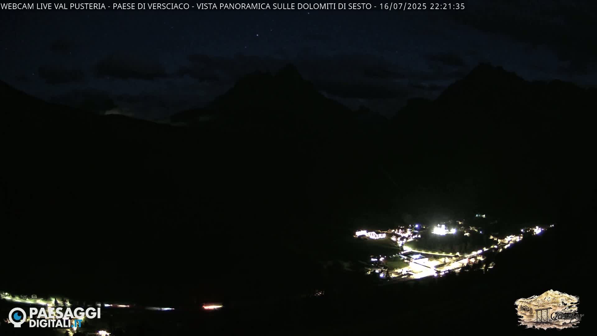 Val Pusteria (Puster Valley), Versciaco Vierschach Village & 3 Zinnen Dolomites Mountain View Live Cam - South Tyrol (Bolzano) , Trentino-South Tyrol (Trentino-Alto Adige/Südtirol), Italy