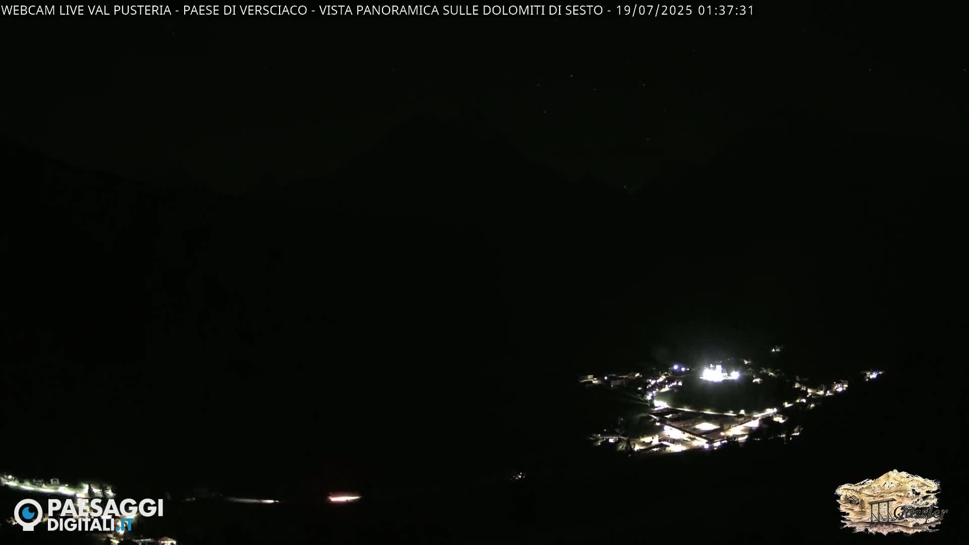 Val Pusteria (Puster Valley), Versciaco Vierschach Village & 3 Zinnen Dolomites Mountain View Live Cam - South Tyrol (Bolzano) , Trentino-South Tyrol (Trentino-Alto Adige/Südtirol), Italy
