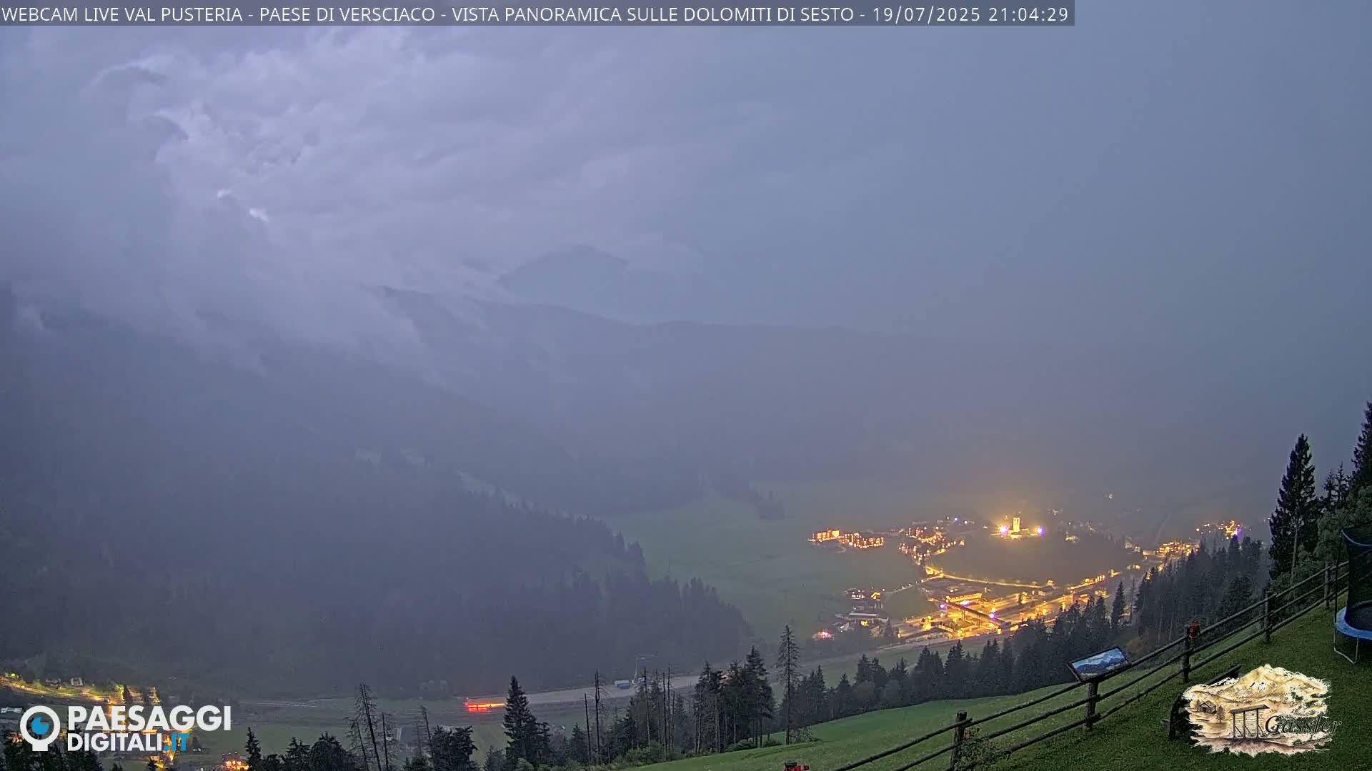 Val Pusteria (Puster Valley), Versciaco Vierschach Village & 3 Zinnen Dolomites Mountain View Live Cam - South Tyrol (Bolzano) , Trentino-South Tyrol (Trentino-Alto Adige/Südtirol), Italy