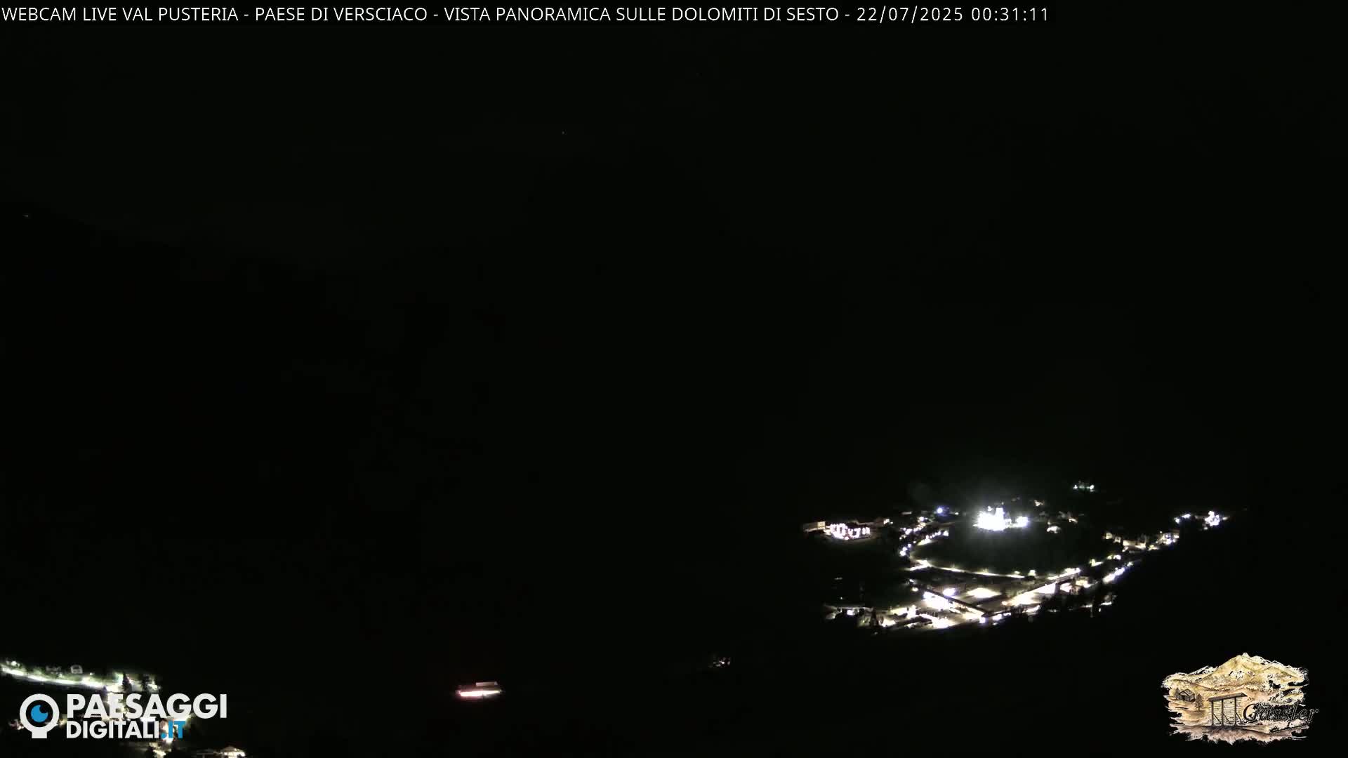 Val Pusteria (Puster Valley), Versciaco Vierschach Village & 3 Zinnen Dolomites Mountain View Live Cam - South Tyrol (Bolzano) , Trentino-South Tyrol (Trentino-Alto Adige/Südtirol), Italy