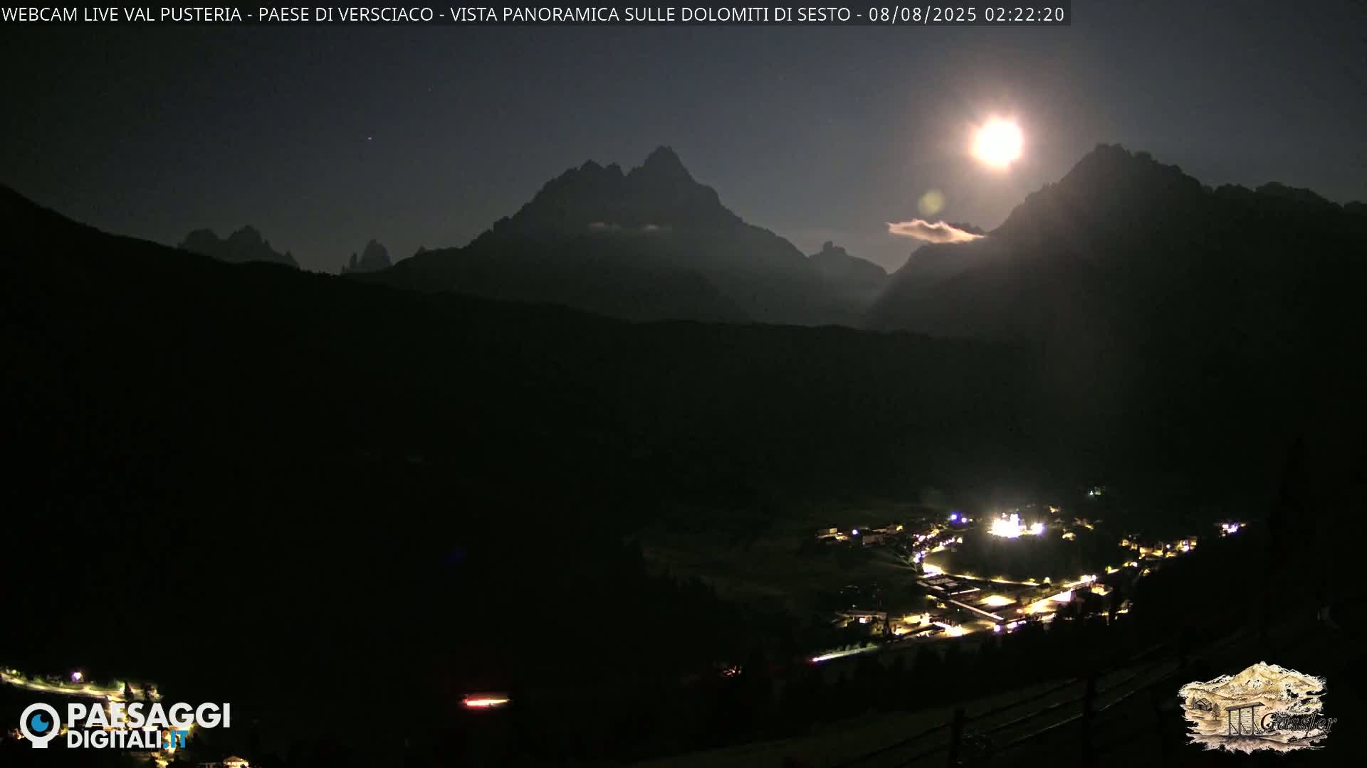 Val Pusteria (Puster Valley), Versciaco Vierschach Village & 3 Zinnen Dolomites Mountain View Live Cam - South Tyrol (Bolzano) , Trentino-South Tyrol (Trentino-Alto Adige/Südtirol), Italy