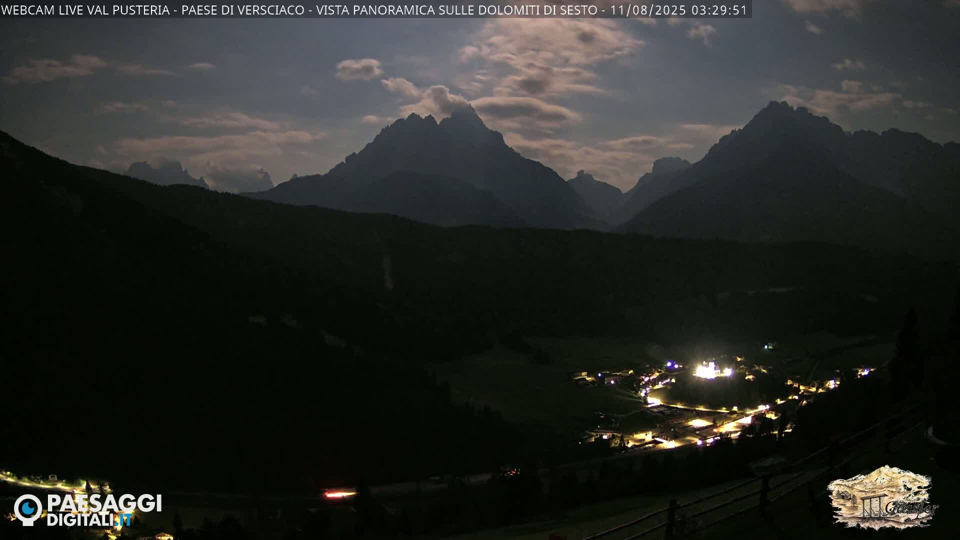 Val Pusteria (Puster Valley), Versciaco Vierschach Village & 3 Zinnen Dolomites Mountain View Live Cam - South Tyrol (Bolzano) , Trentino-South Tyrol (Trentino-Alto Adige/Südtirol), Italy