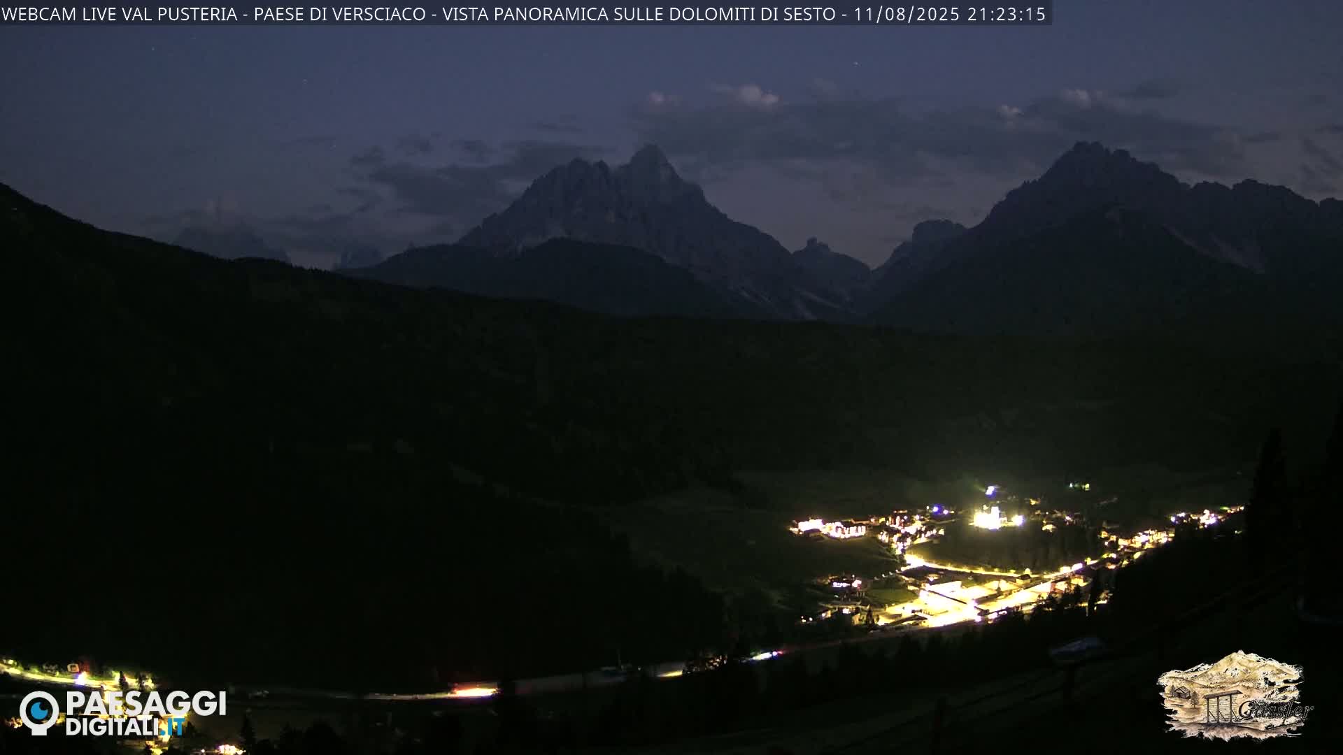 Val Pusteria (Puster Valley), Versciaco Vierschach Village & 3 Zinnen Dolomites Mountain View Live Cam - South Tyrol (Bolzano) , Trentino-South Tyrol (Trentino-Alto Adige/Südtirol), Italy