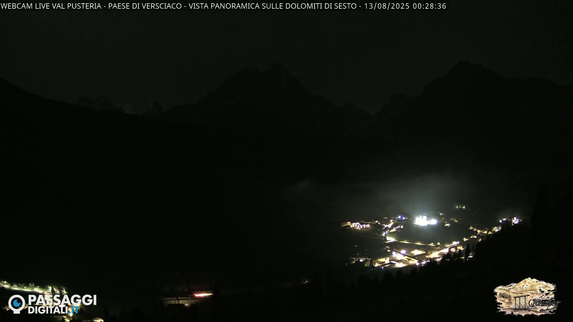 Val Pusteria (Puster Valley), Versciaco Vierschach Village & 3 Zinnen Dolomites Mountain View Live Cam - South Tyrol (Bolzano) , Trentino-South Tyrol (Trentino-Alto Adige/Südtirol), Italy