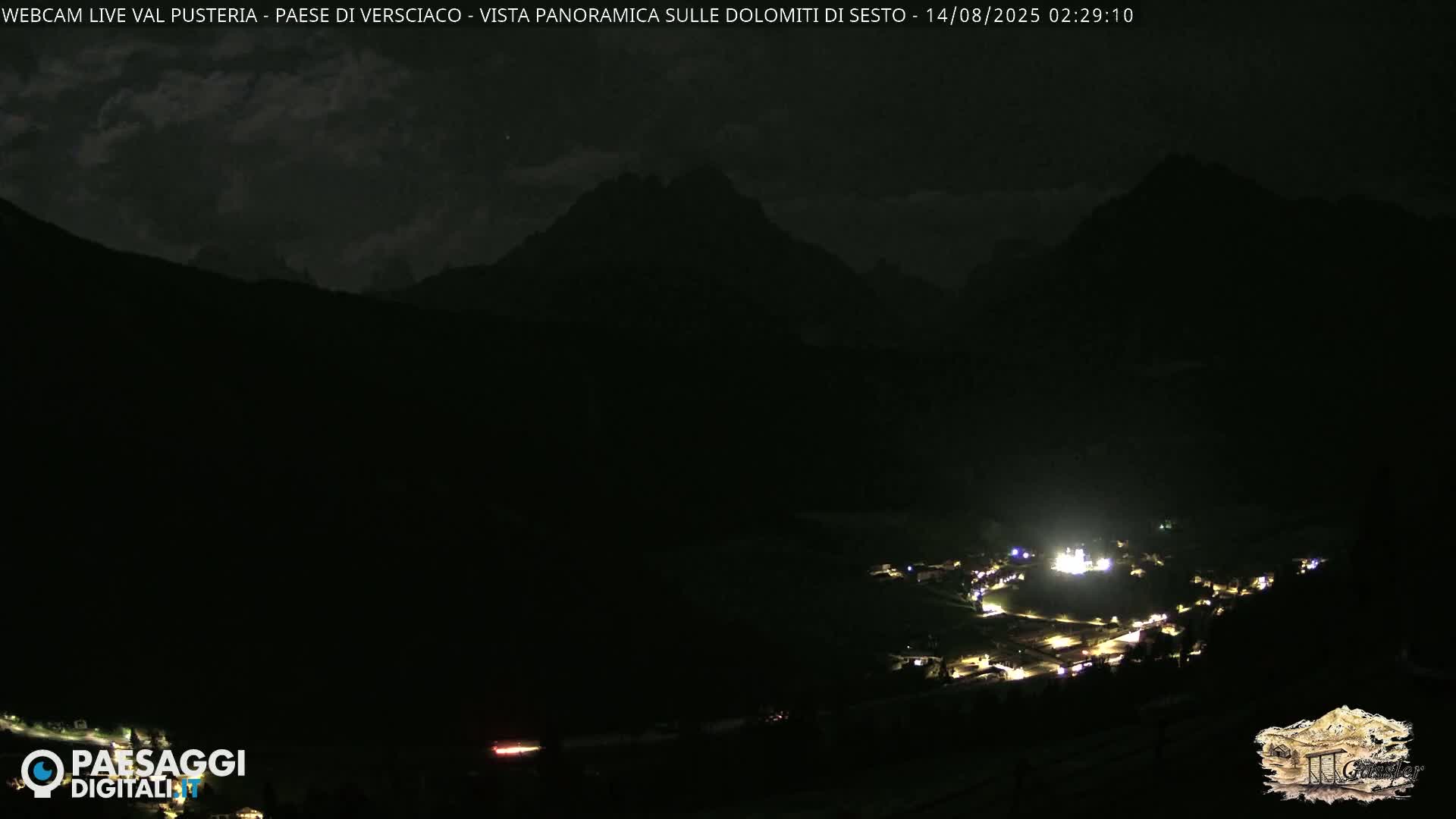Val Pusteria (Puster Valley), Versciaco Vierschach Village & 3 Zinnen Dolomites Mountain View Live Cam - South Tyrol (Bolzano) , Trentino-South Tyrol (Trentino-Alto Adige/Südtirol), Italy