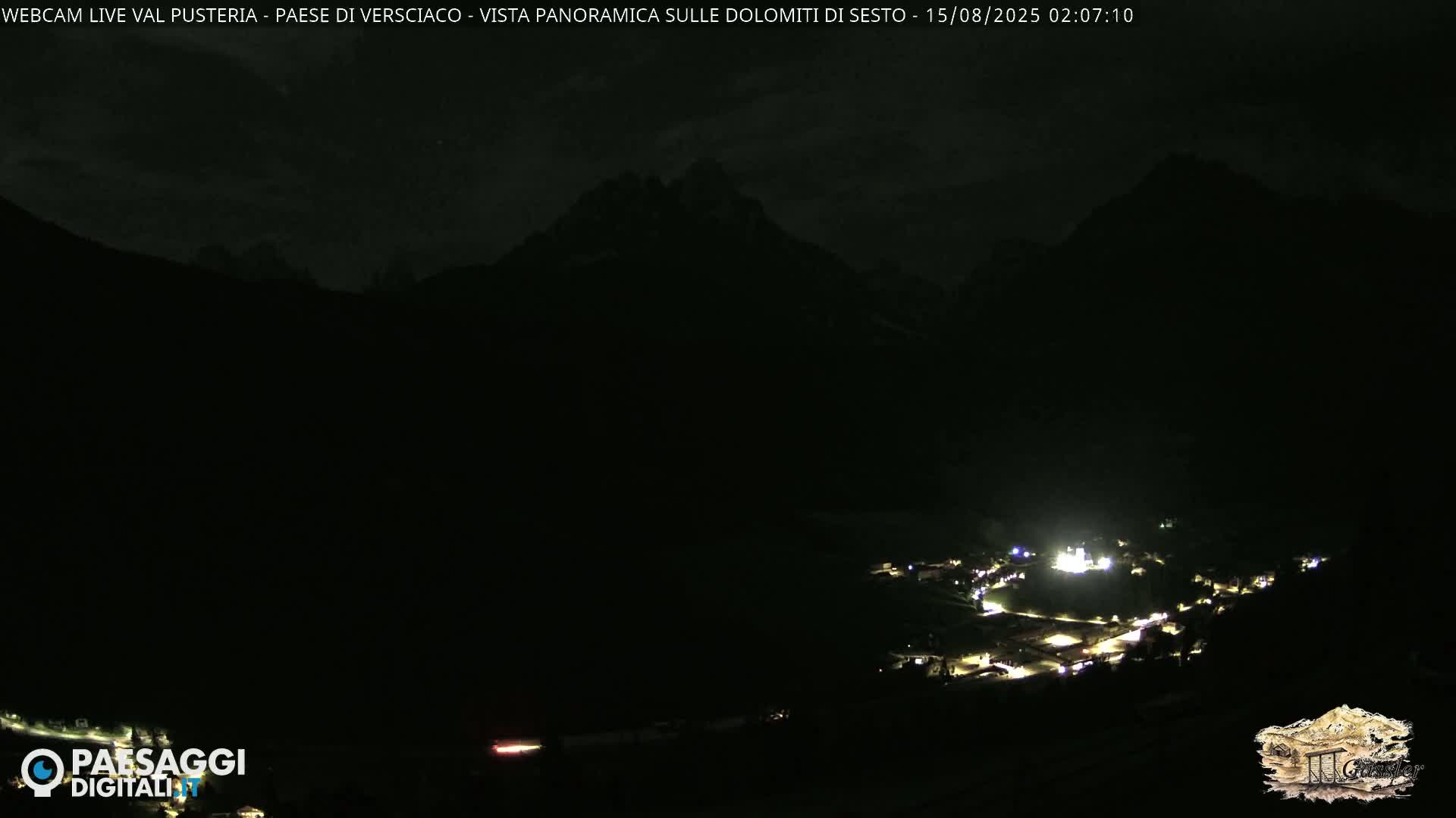 Val Pusteria (Puster Valley), Versciaco Vierschach Village & 3 Zinnen Dolomites Mountain View Live Cam - South Tyrol (Bolzano) , Trentino-South Tyrol (Trentino-Alto Adige/Südtirol), Italy