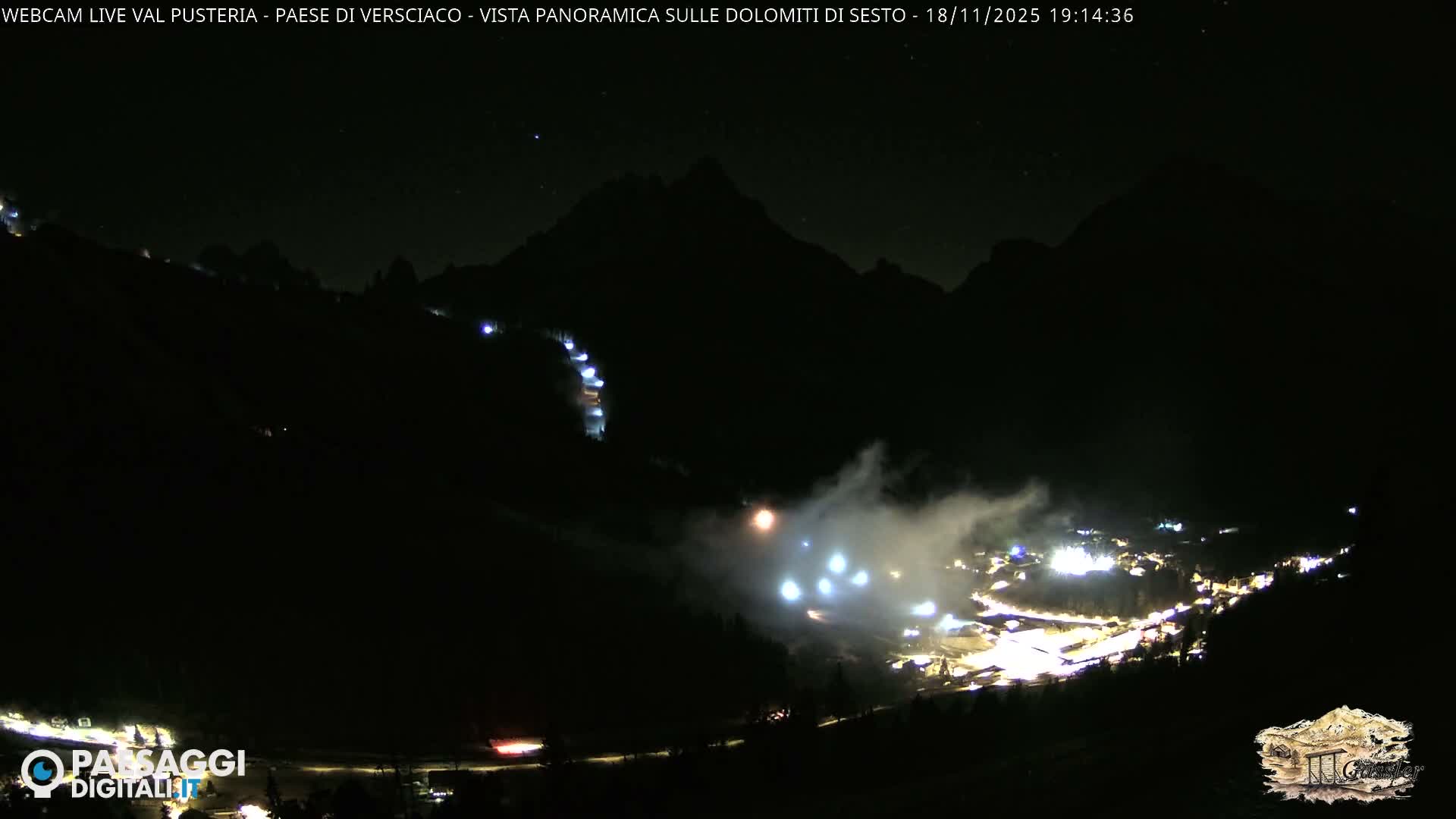 Val Pusteria (Puster Valley), Versciaco Vierschach Village & 3 Zinnen Dolomites Mountain View Live Cam - South Tyrol (Bolzano) , Trentino-South Tyrol (Trentino-Alto Adige/Südtirol), Italy