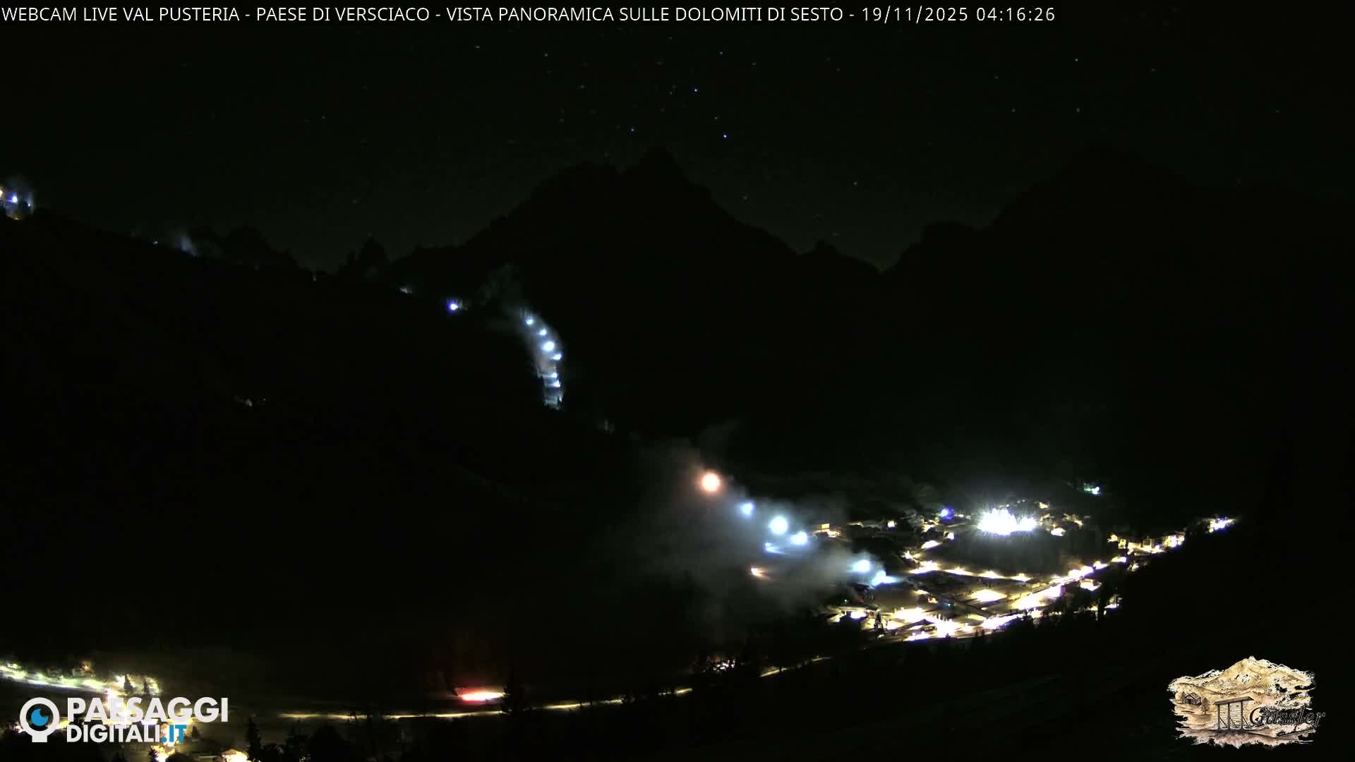 Val Pusteria (Puster Valley), Versciaco Vierschach Village & 3 Zinnen Dolomites Mountain View Live Cam - South Tyrol (Bolzano) , Trentino-South Tyrol (Trentino-Alto Adige/Südtirol), Italy