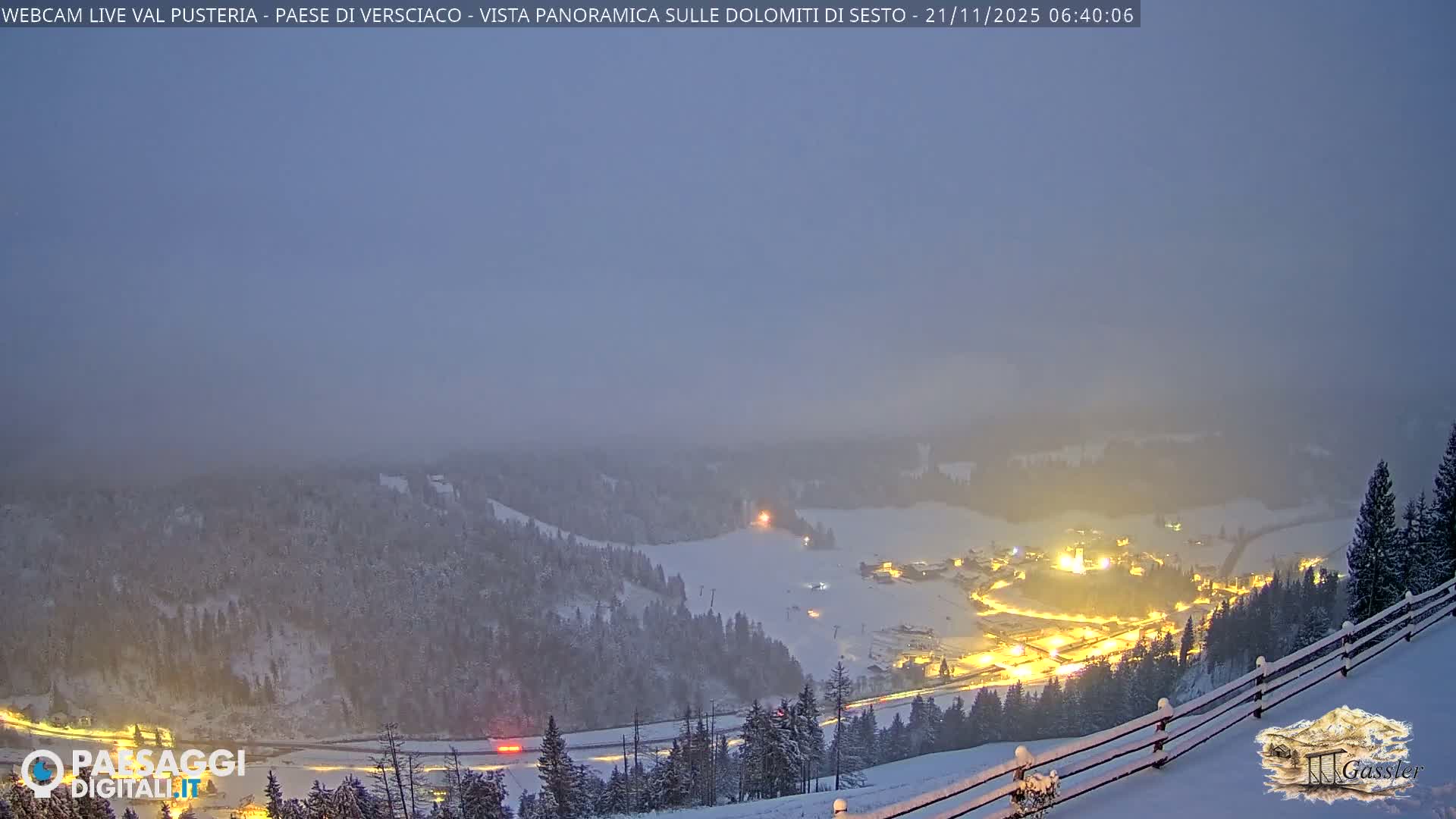 Val Pusteria (Puster Valley), Versciaco Vierschach Village & 3 Zinnen Dolomites Mountain View Live Cam - South Tyrol (Bolzano) , Trentino-South Tyrol (Trentino-Alto Adige/Südtirol), Italy