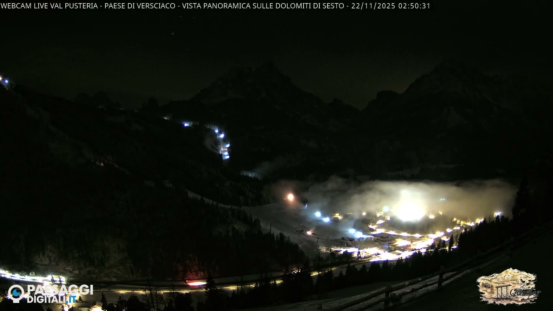 Val Pusteria (Puster Valley), Versciaco Vierschach Village & 3 Zinnen Dolomites Mountain View Live Cam - South Tyrol (Bolzano) , Trentino-South Tyrol (Trentino-Alto Adige/Südtirol), Italy