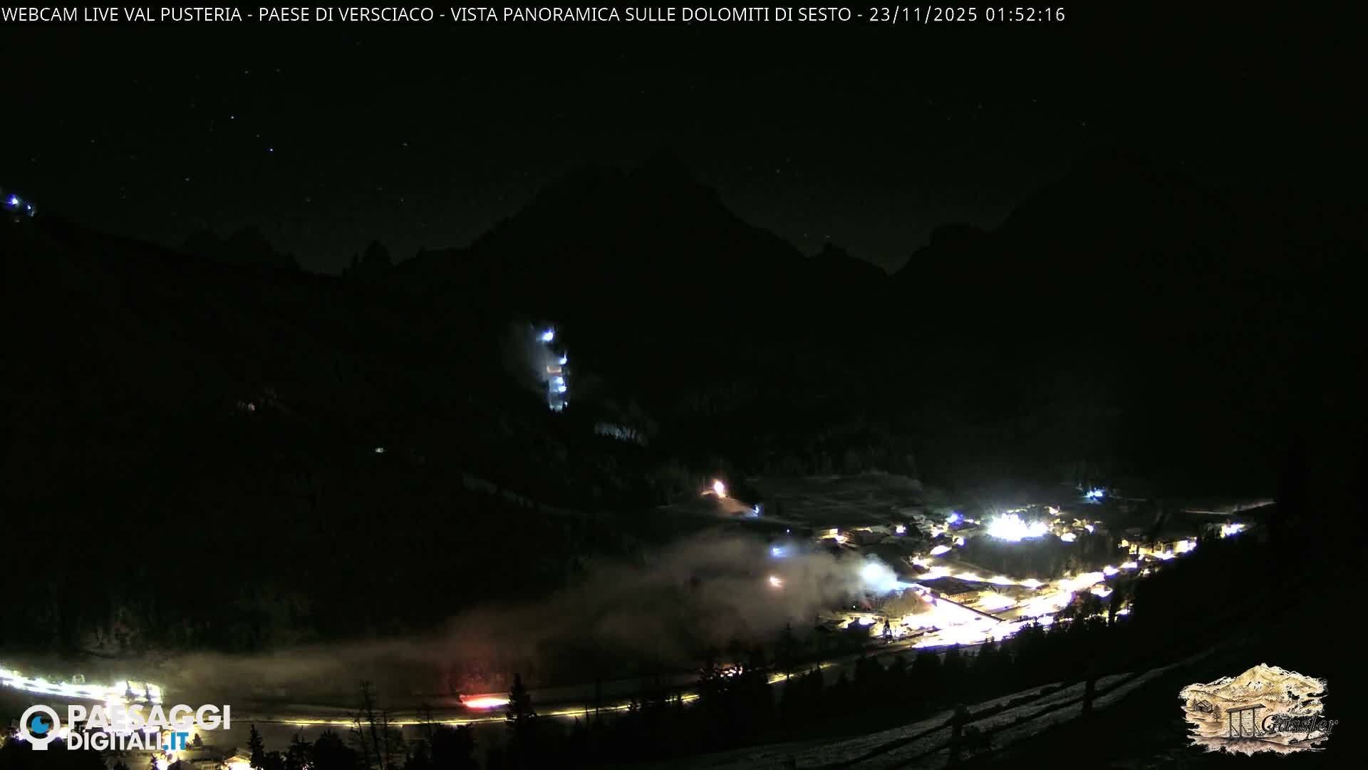 Val Pusteria (Puster Valley), Versciaco Vierschach Village & 3 Zinnen Dolomites Mountain View Live Cam - South Tyrol (Bolzano) , Trentino-South Tyrol (Trentino-Alto Adige/Südtirol), Italy