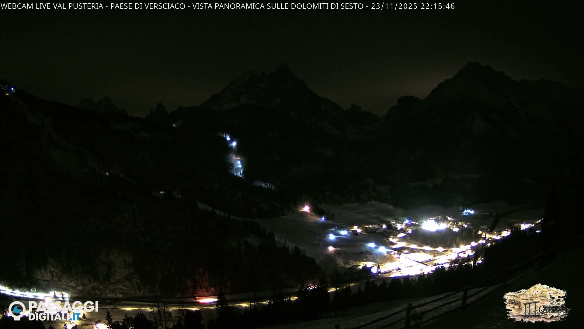 Val Pusteria (Puster Valley), Versciaco Vierschach Village & 3 Zinnen Dolomites Mountain View Live Cam - South Tyrol (Bolzano) , Trentino-South Tyrol (Trentino-Alto Adige/Südtirol), Italy