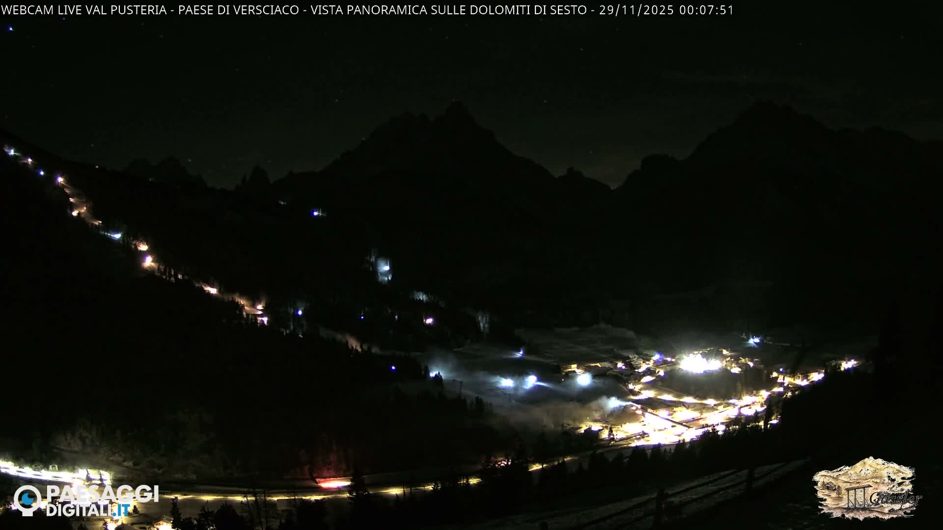 Val Pusteria (Puster Valley), Versciaco Vierschach Village & 3 Zinnen Dolomites Mountain View Live Cam - South Tyrol (Bolzano) , Trentino-South Tyrol (Trentino-Alto Adige/Südtirol), Italy