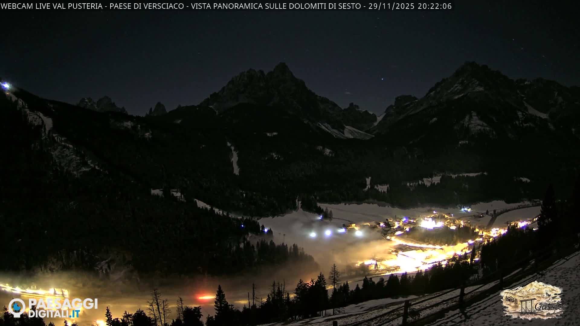 Val Pusteria (Puster Valley), Versciaco Vierschach Village & 3 Zinnen Dolomites Mountain View Live Cam - South Tyrol (Bolzano) , Trentino-South Tyrol (Trentino-Alto Adige/Südtirol), Italy