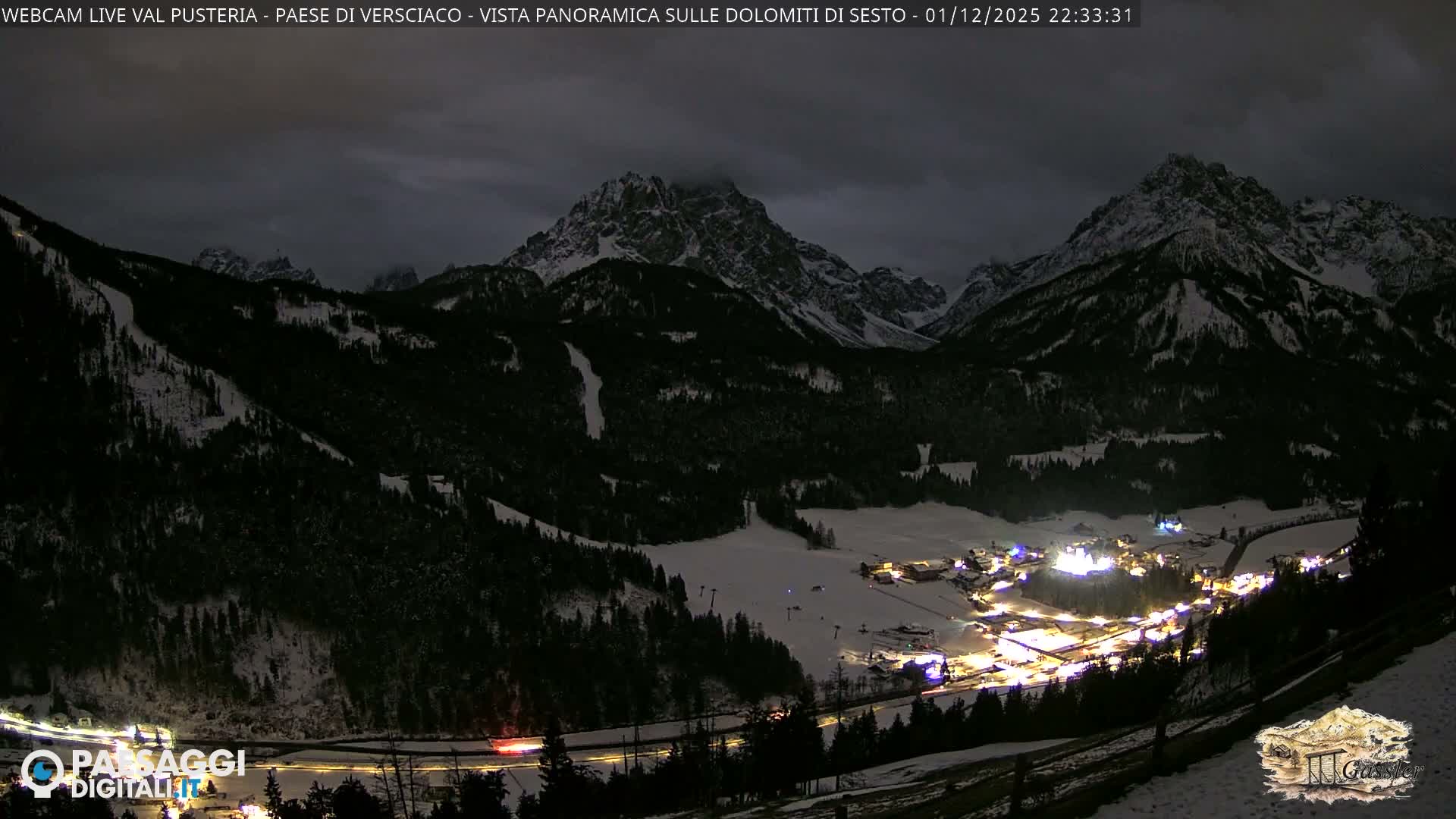 Val Pusteria (Puster Valley), Versciaco Vierschach Village & 3 Zinnen Dolomites Mountain View Live Cam - South Tyrol (Bolzano) , Trentino-South Tyrol (Trentino-Alto Adige/Südtirol), Italy