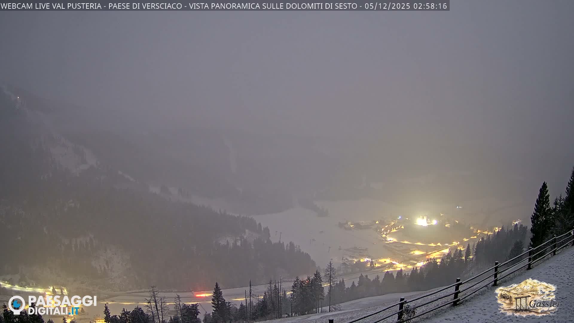 Val Pusteria (Puster Valley), Versciaco Vierschach Village & 3 Zinnen Dolomites Mountain View Live Cam - South Tyrol (Bolzano) , Trentino-South Tyrol (Trentino-Alto Adige/Südtirol), Italy