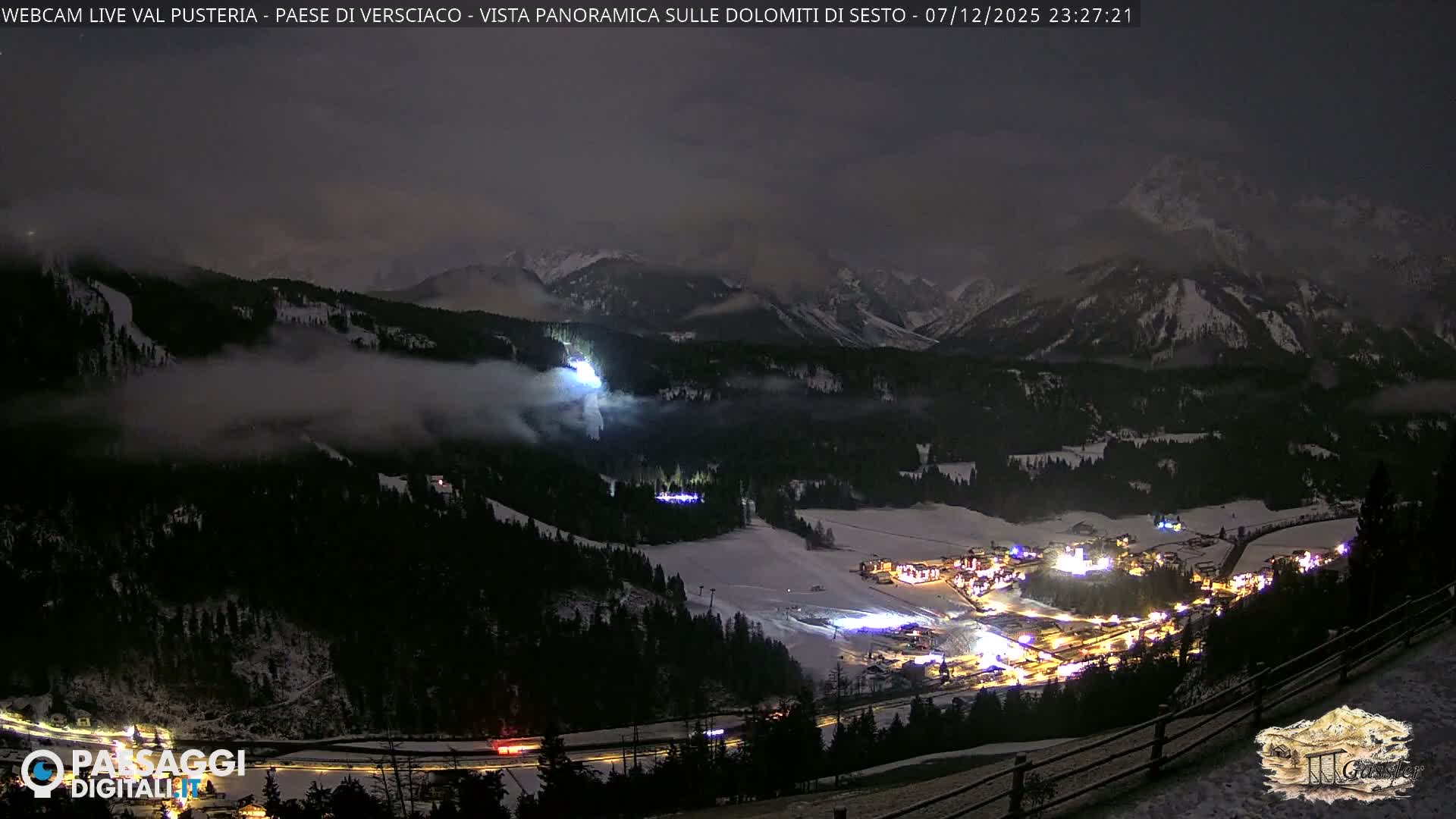 Val Pusteria (Puster Valley), Versciaco Vierschach Village & 3 Zinnen Dolomites Mountain View Live Cam - South Tyrol (Bolzano) , Trentino-South Tyrol (Trentino-Alto Adige/Südtirol), Italy