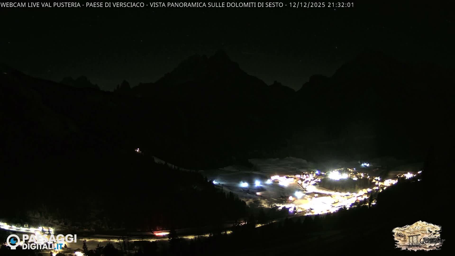 Val Pusteria (Puster Valley), Versciaco Vierschach Village & 3 Zinnen Dolomites Mountain View Live Cam - South Tyrol (Bolzano) , Trentino-South Tyrol (Trentino-Alto Adige/Südtirol), Italy