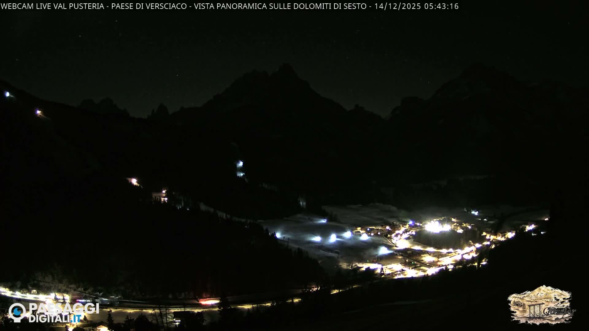 Val Pusteria (Puster Valley), Versciaco Vierschach Village & 3 Zinnen Dolomites Mountain View Live Cam - South Tyrol (Bolzano) , Trentino-South Tyrol (Trentino-Alto Adige/Südtirol), Italy