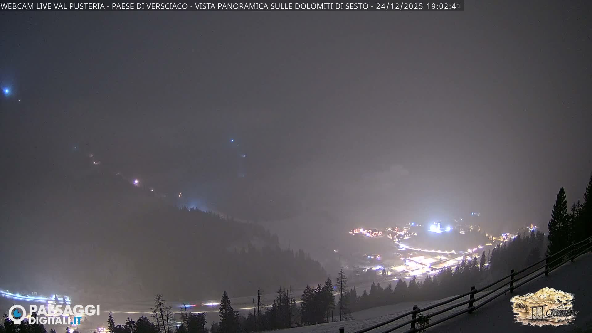 Val Pusteria (Puster Valley), Versciaco Vierschach Village & 3 Zinnen Dolomites Mountain View Live Cam - South Tyrol (Bolzano) , Trentino-South Tyrol (Trentino-Alto Adige/Südtirol), Italy