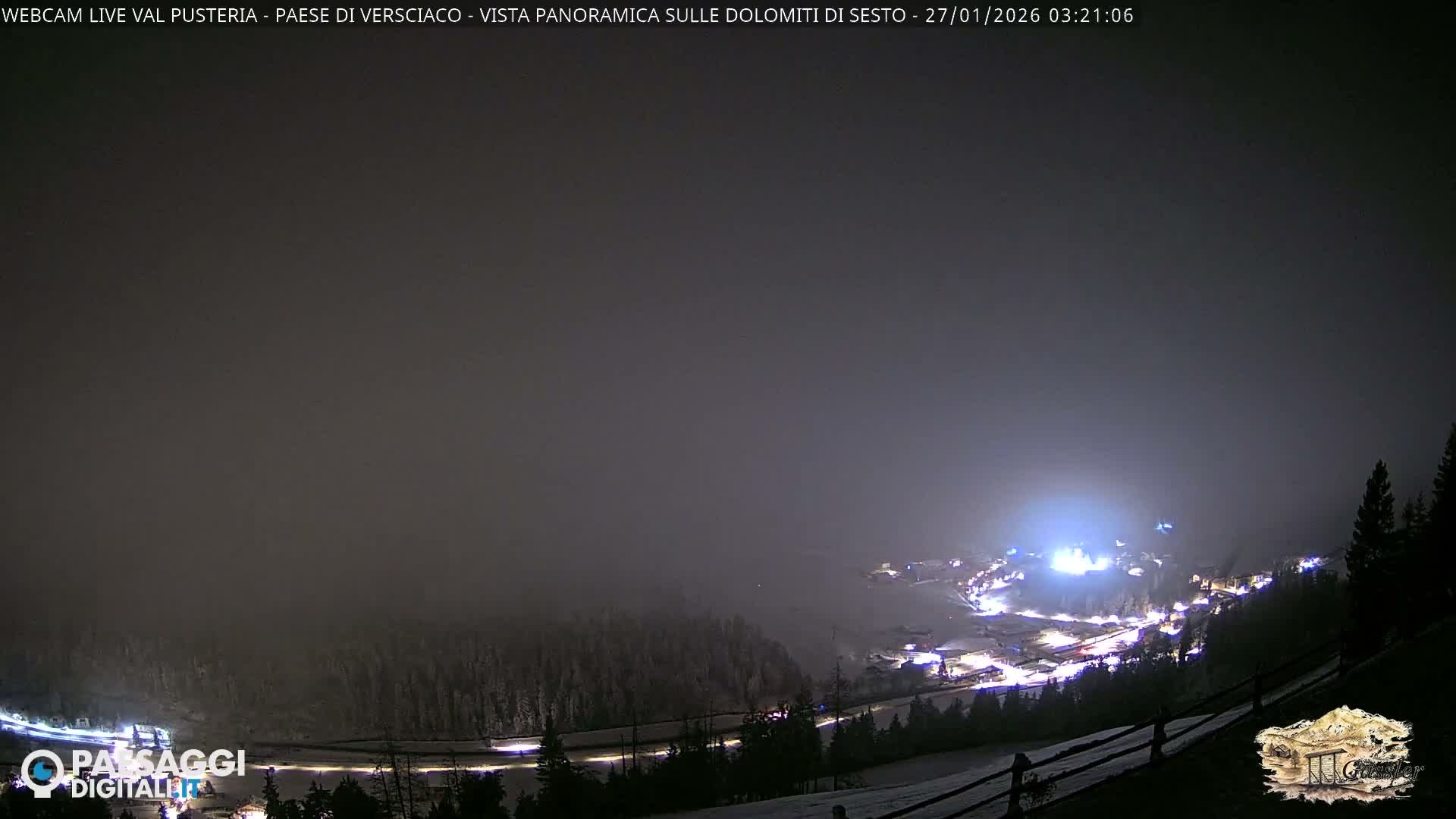 Val Pusteria (Puster Valley), Versciaco Vierschach Village & 3 Zinnen Dolomites Mountain View Live Cam - South Tyrol (Bolzano) , Trentino-South Tyrol (Trentino-Alto Adige/Südtirol), Italy