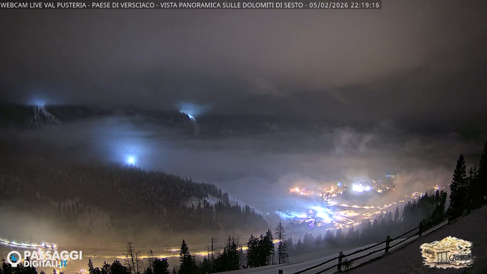 Val Pusteria (Puster Valley), Versciaco Vierschach Village & 3 Zinnen Dolomites Mountain View Live Cam - South Tyrol (Bolzano) , Trentino-South Tyrol (Trentino-Alto Adige/Südtirol), Italy