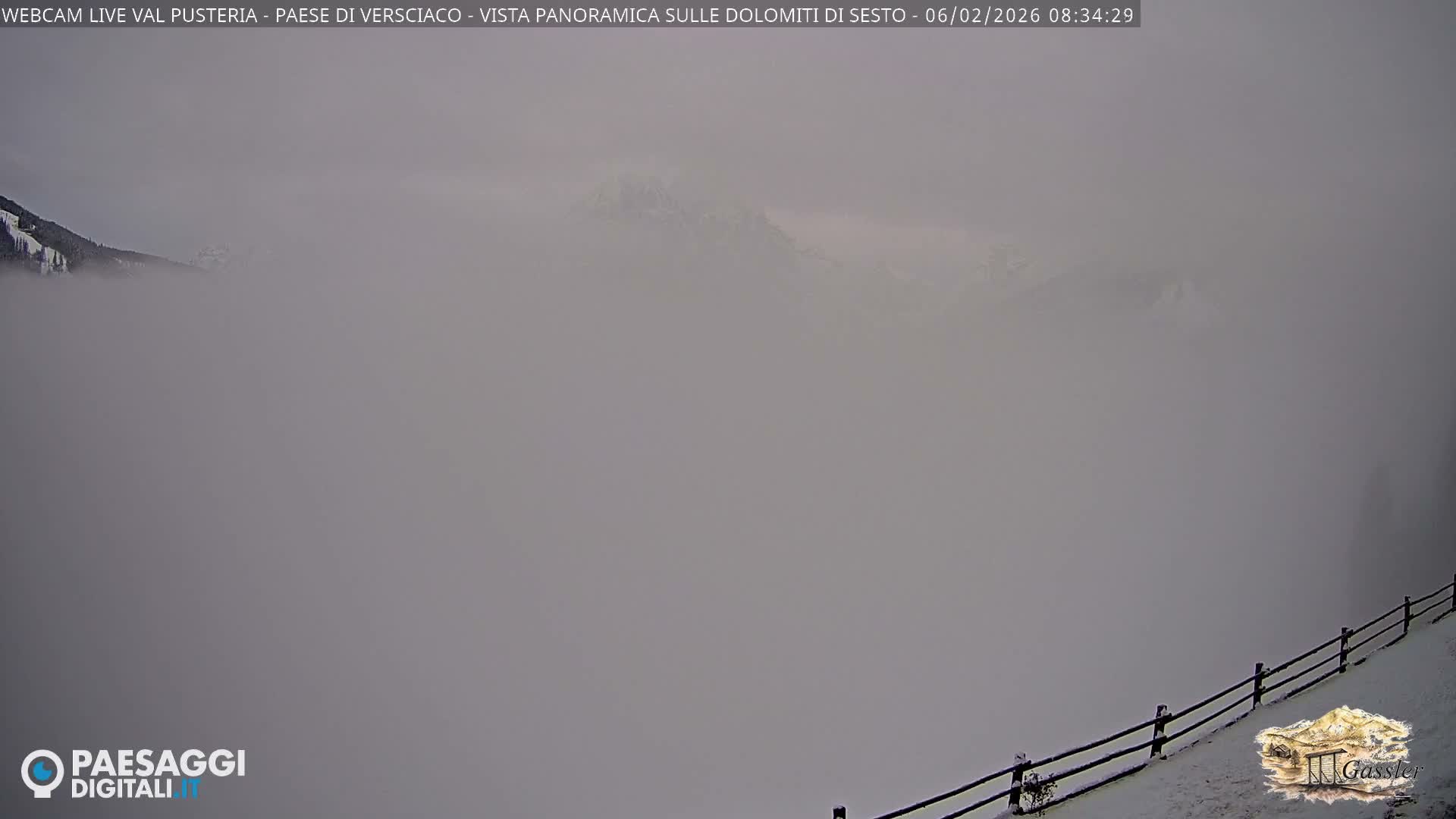 Val Pusteria (Puster Valley), Versciaco Vierschach Village & 3 Zinnen Dolomites Mountain View Live Cam - South Tyrol (Bolzano) , Trentino-South Tyrol (Trentino-Alto Adige/Südtirol), Italy