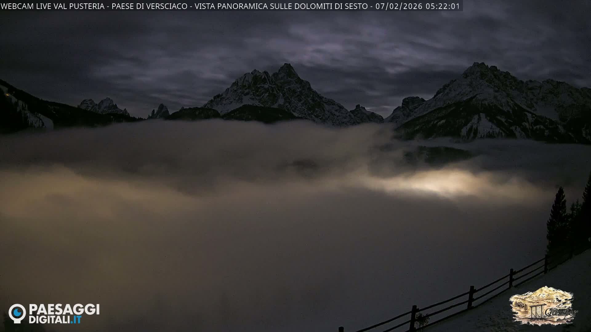 Val Pusteria (Puster Valley), Versciaco Vierschach Village & 3 Zinnen Dolomites Mountain View Live Cam - South Tyrol (Bolzano) , Trentino-South Tyrol (Trentino-Alto Adige/Südtirol), Italy