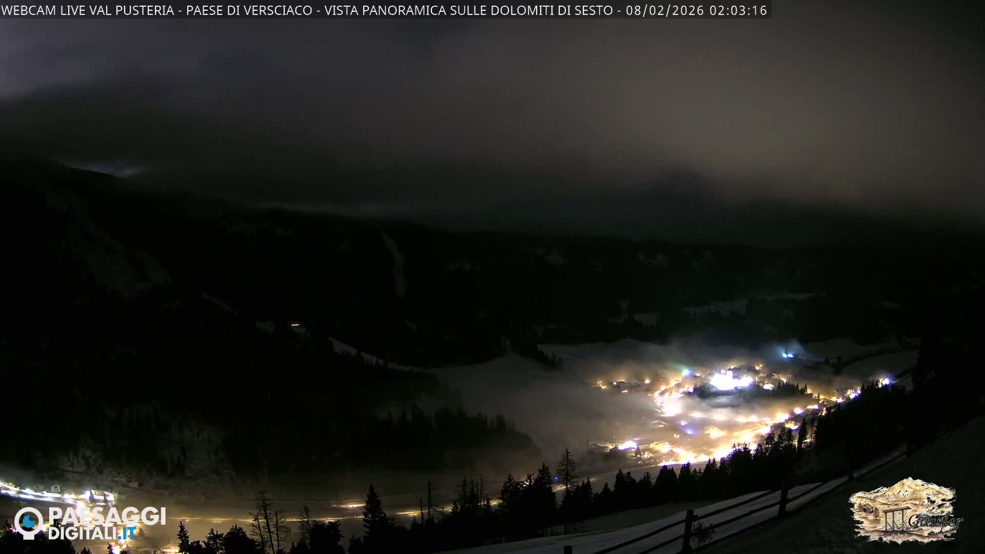 Val Pusteria (Puster Valley), Versciaco Vierschach Village & 3 Zinnen Dolomites Mountain View Live Cam - South Tyrol (Bolzano) , Trentino-South Tyrol (Trentino-Alto Adige/Südtirol), Italy