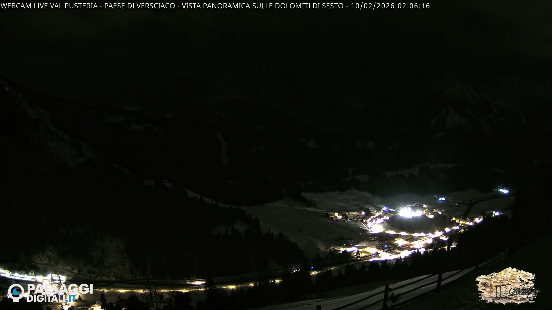 Val Pusteria (Puster Valley), Versciaco Vierschach Village & 3 Zinnen Dolomites Mountain View Live Cam - South Tyrol (Bolzano) , Trentino-South Tyrol (Trentino-Alto Adige/Südtirol), Italy